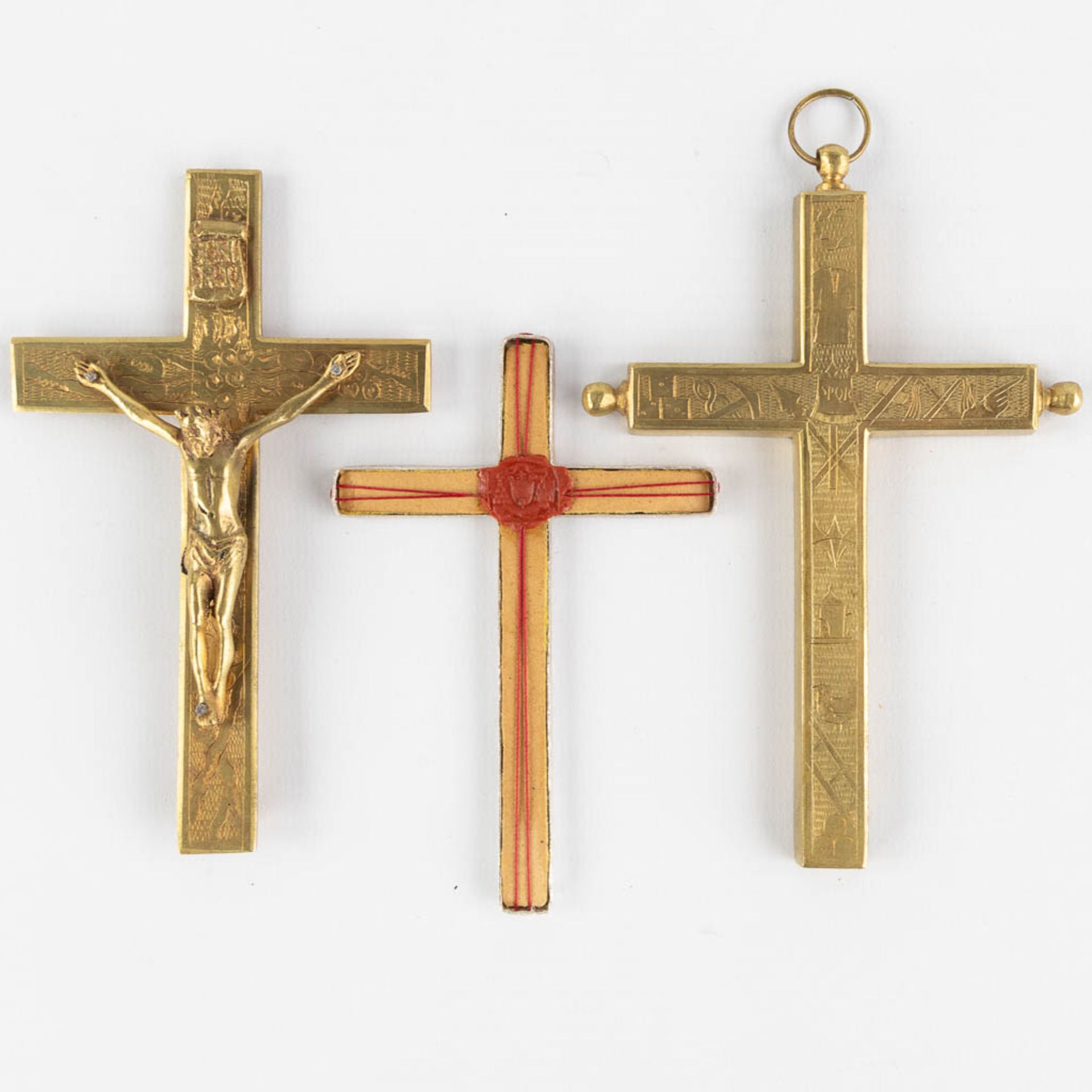 A reliquary crucifix with 5 relics and the original document, Domini Nostri Jesu Christi. (W:9 x H:1 - Bild 12 aus 12