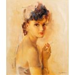 Roger BERCKMANS (1900-?) 'Elegant Lady'. (W:50 x H:60,5 cm)