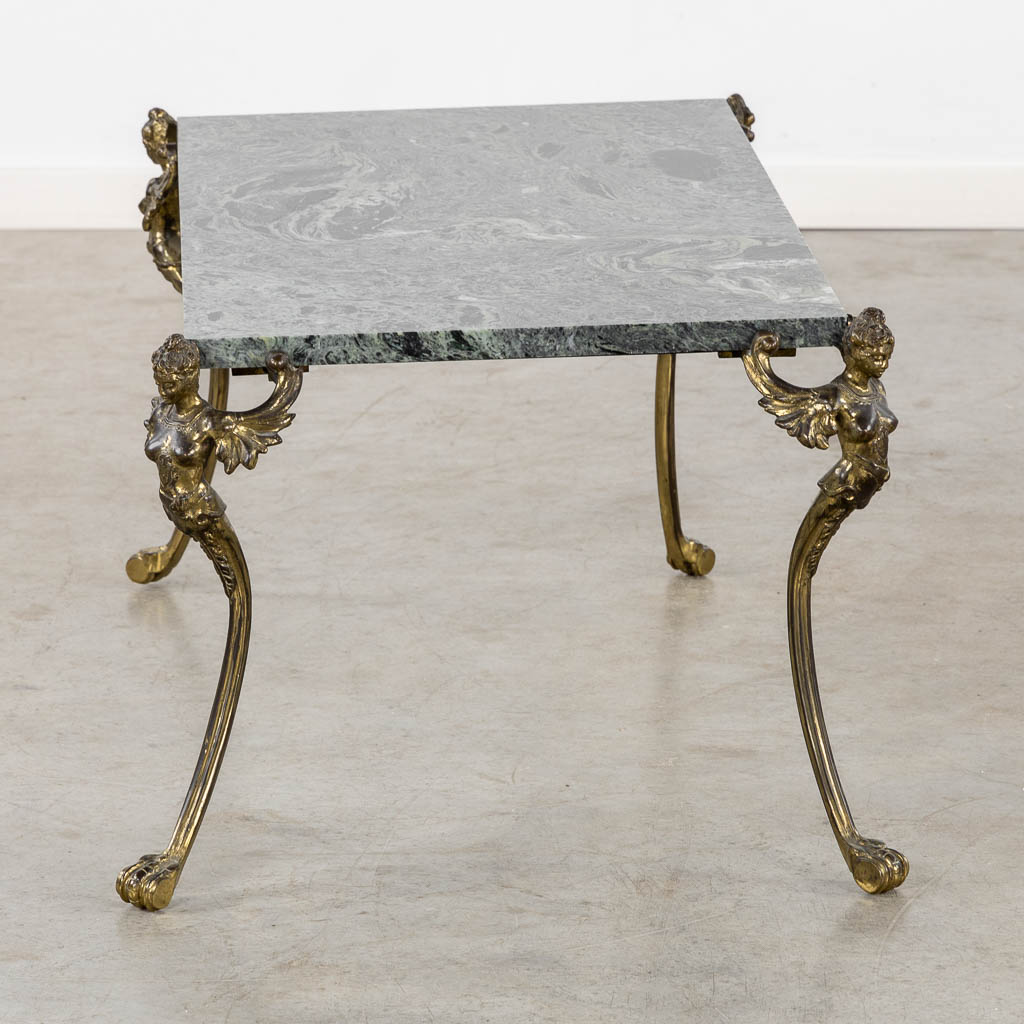 A marble and bronze coffee table, added a floorlamp. Circa 1960. (L:52 x W:101 x H:41 cm) - Image 15 of 19