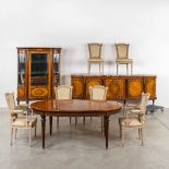 Ehalt, a 9-piece dining room set, 20th C. (L:58 x W:265 x H:100 cm)