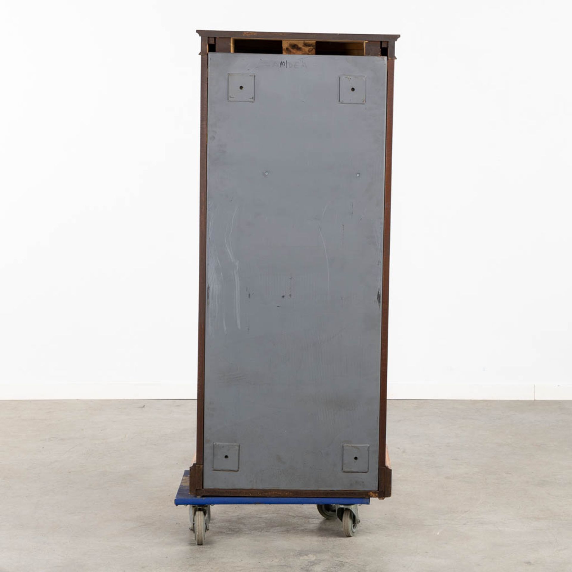 An armory cabinet/safe, metal mounted with wood. Circa 1980. (L:34 x W:60 x H:139 cm) - Image 6 of 13