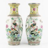 A decorative pair of Chinese vases with a Phoenix decor, 20th C. (H:62 x D:26 cm)
