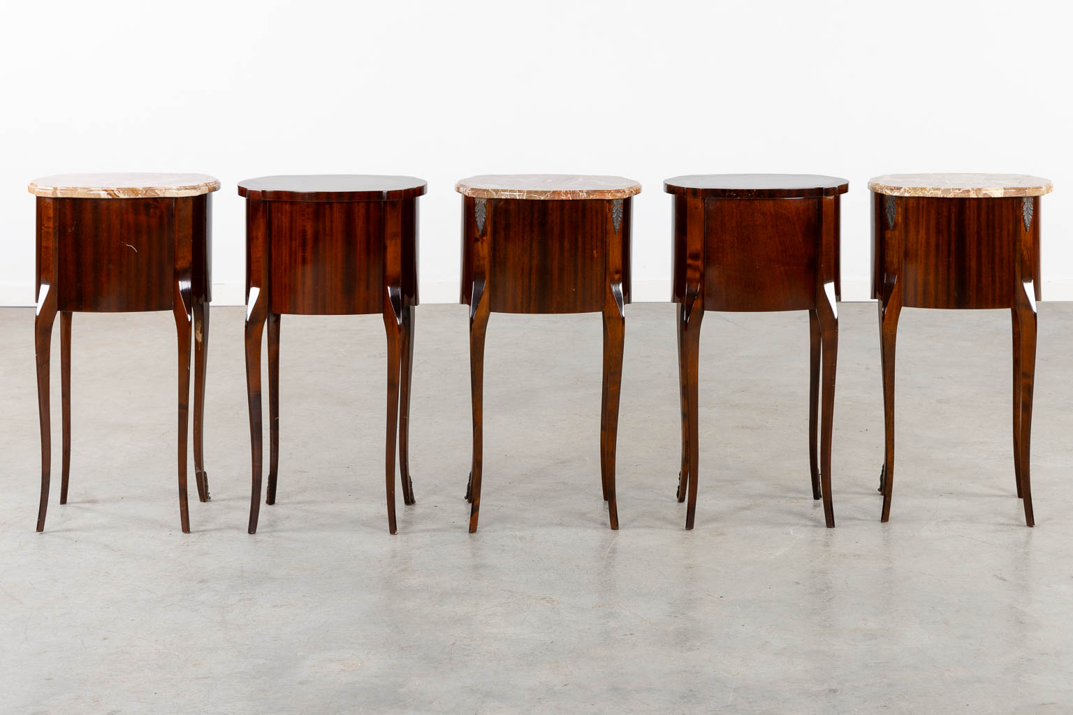 Five side tables or nightstands. (L:27 x W:40 x H:72 cm) - Image 6 of 14
