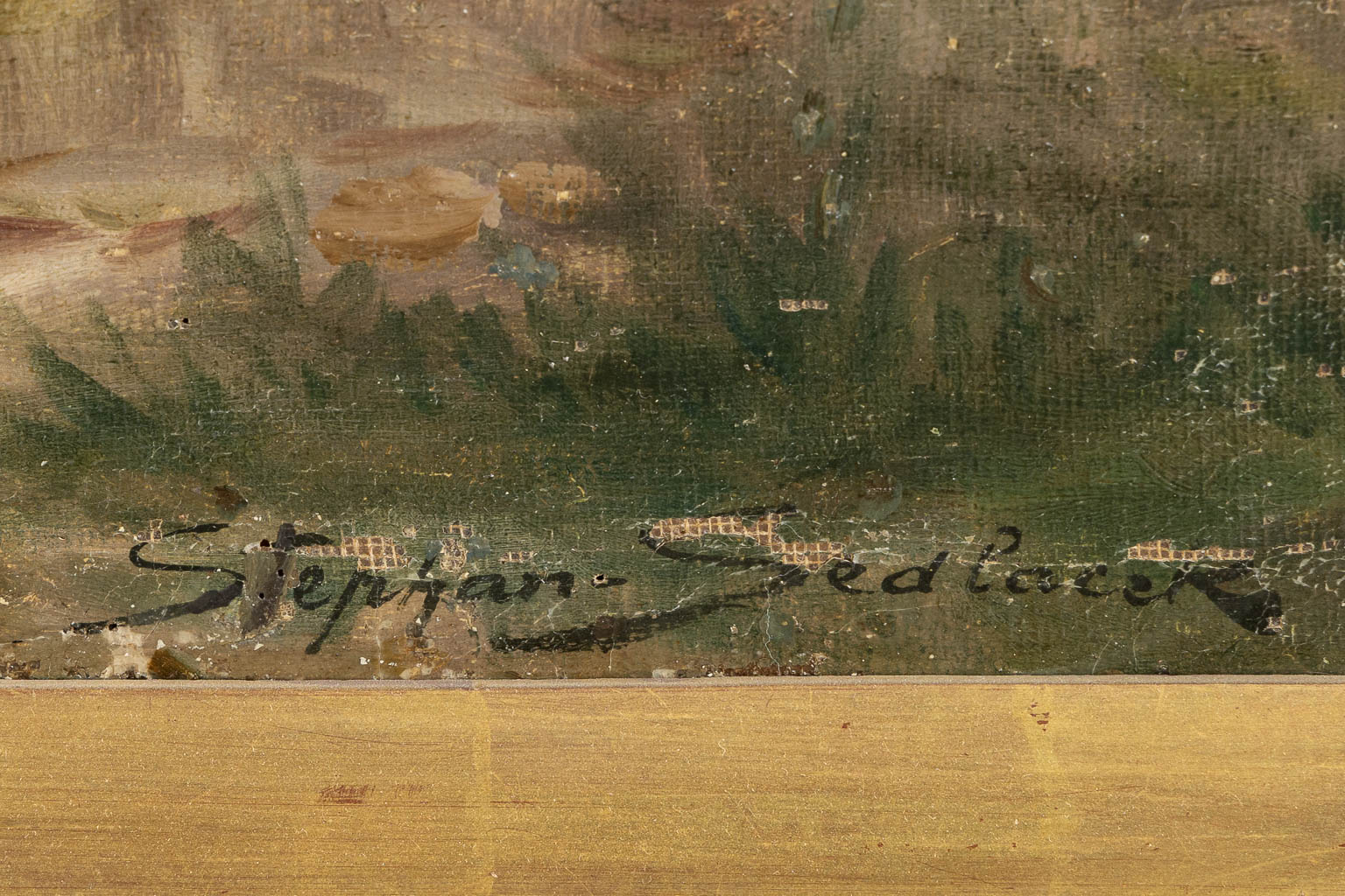 August 'SEDLACEK' STEPHAN (1868-1936) 'Preparing for the hunt'. (W:142 x H:98 cm) - Image 7 of 13
