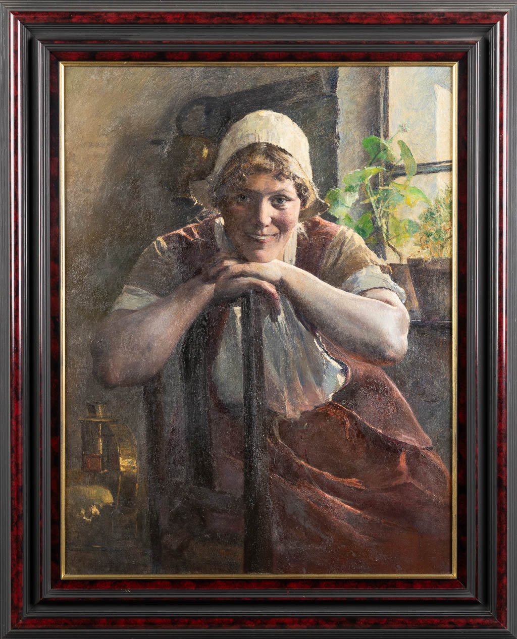 Aloïs BOUDRY (1851-1938) 'Portrait of a lady'. (W:70 x H:90 cm) - Image 3 of 6