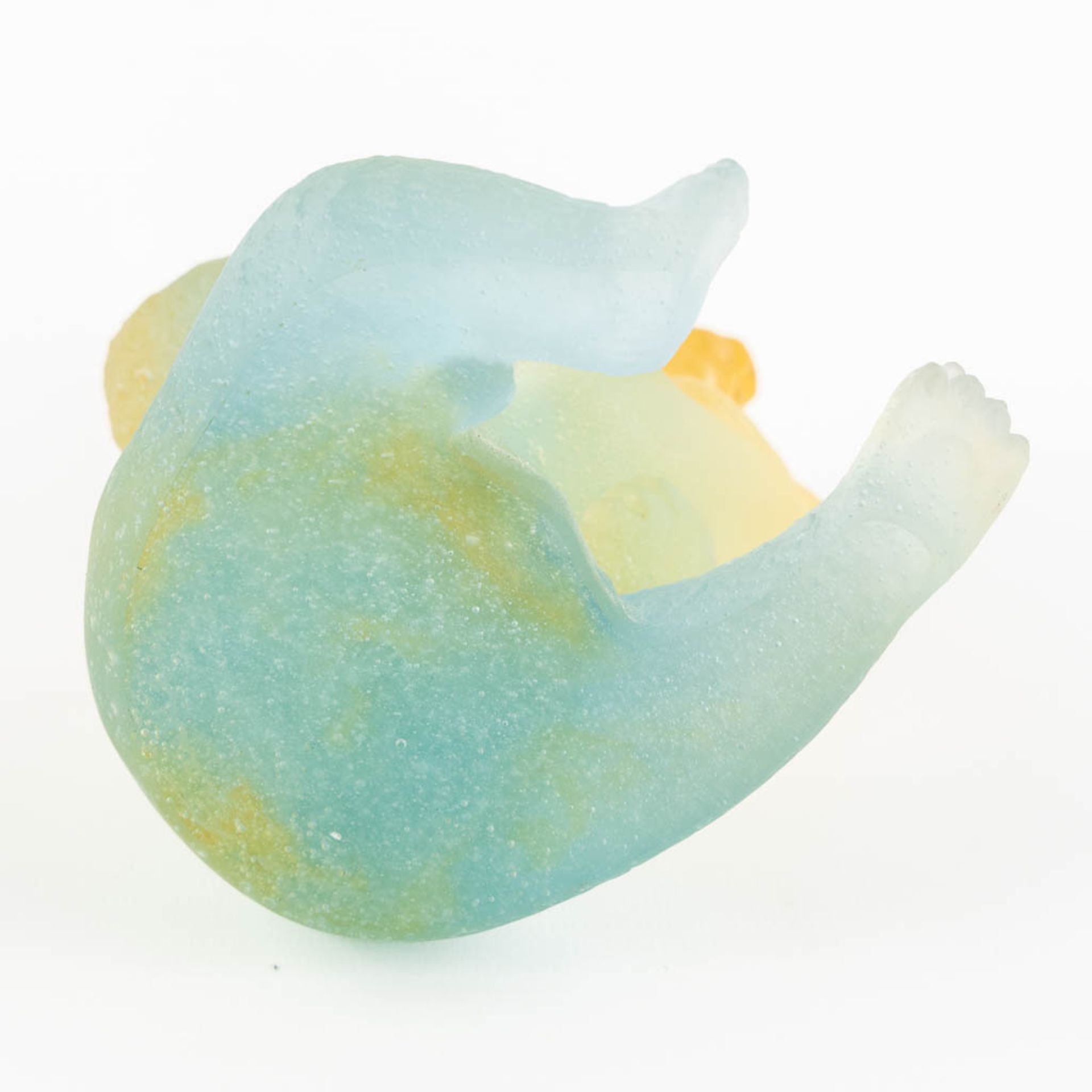 Daum, France 'Bear with a cub' pate de verre glass. (L:12 x W:11,5 x H:15,5 cm) - Image 7 of 9