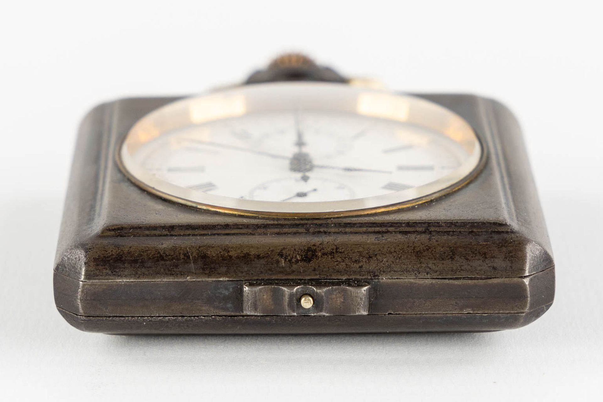 An antique 'Chronograph' pocket watch, first half of the 20th C. (W:6,4 x H:10 cm) - Image 8 of 11