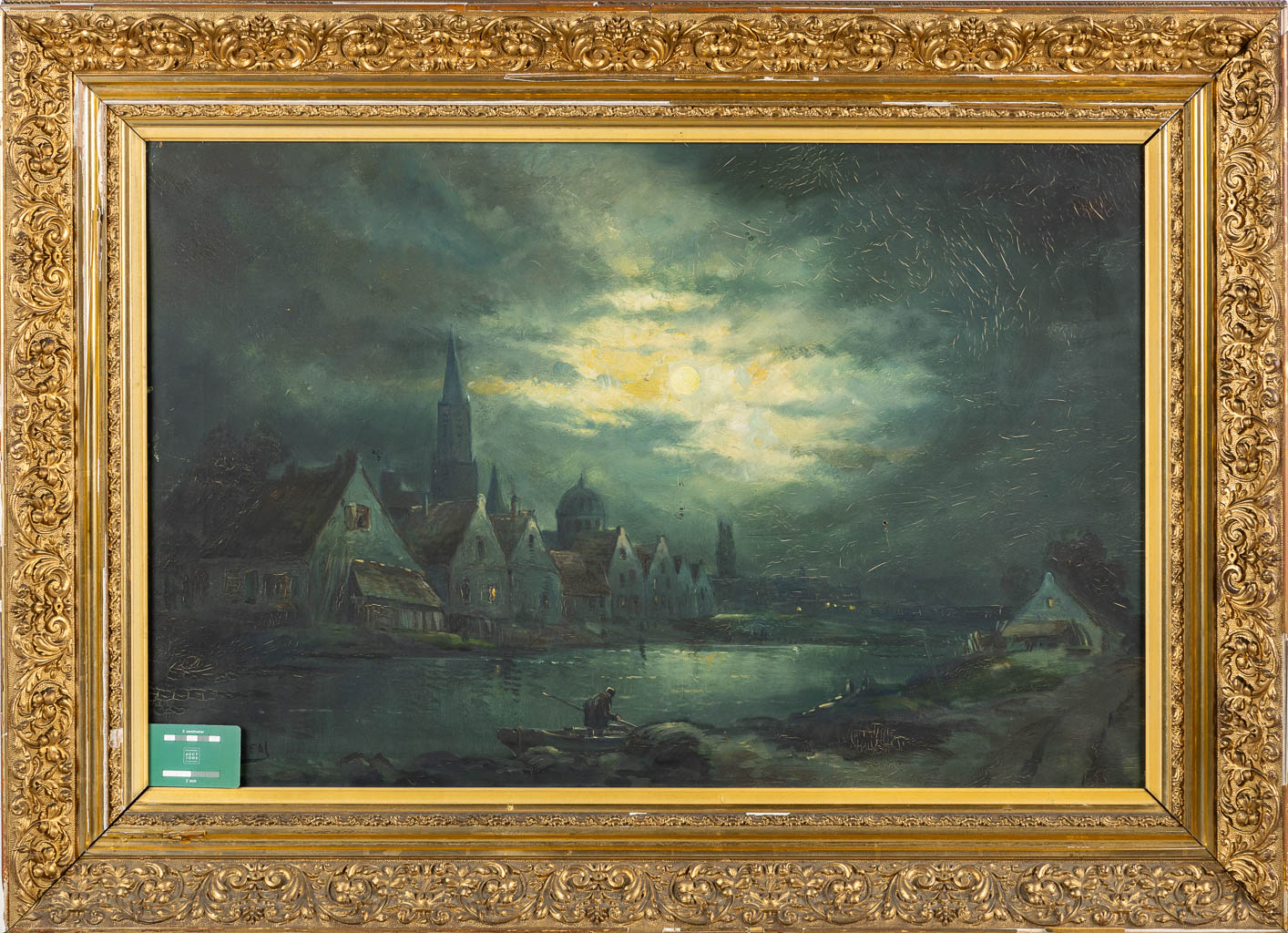 Jos VAN STEEN (XIX-XX) 'A Pendant: Night Views'. (W:89 x H:60 cm) - Image 8 of 15