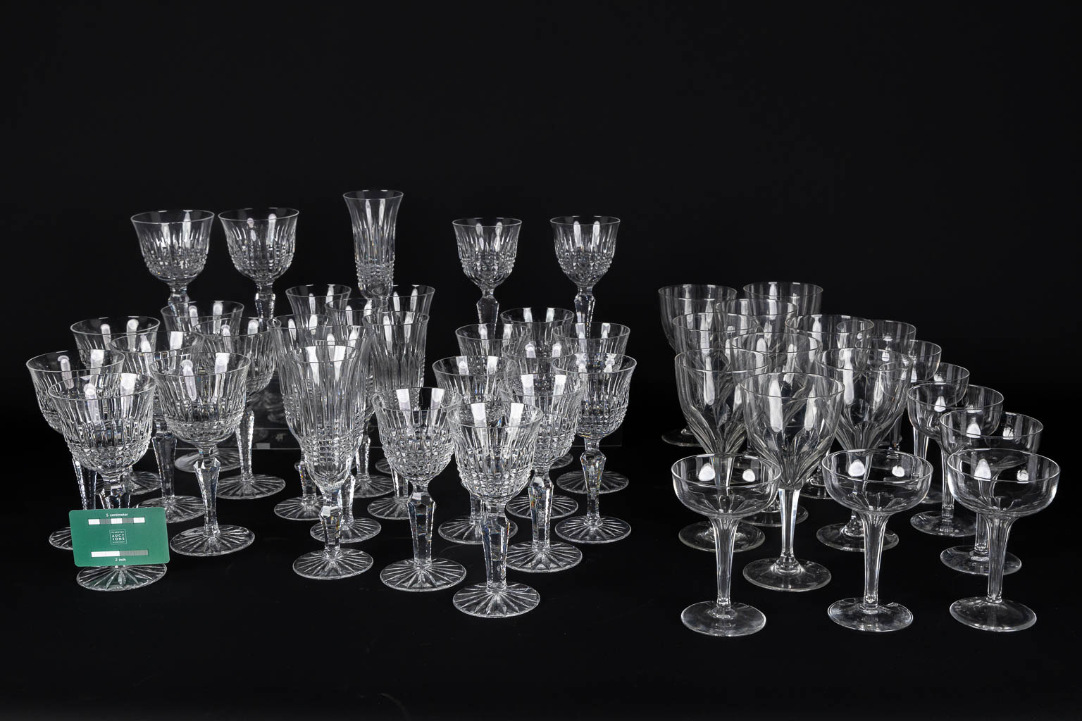 Val Saint Lambert and others, a large glass service. (H:20,1 cm) - Image 2 of 9