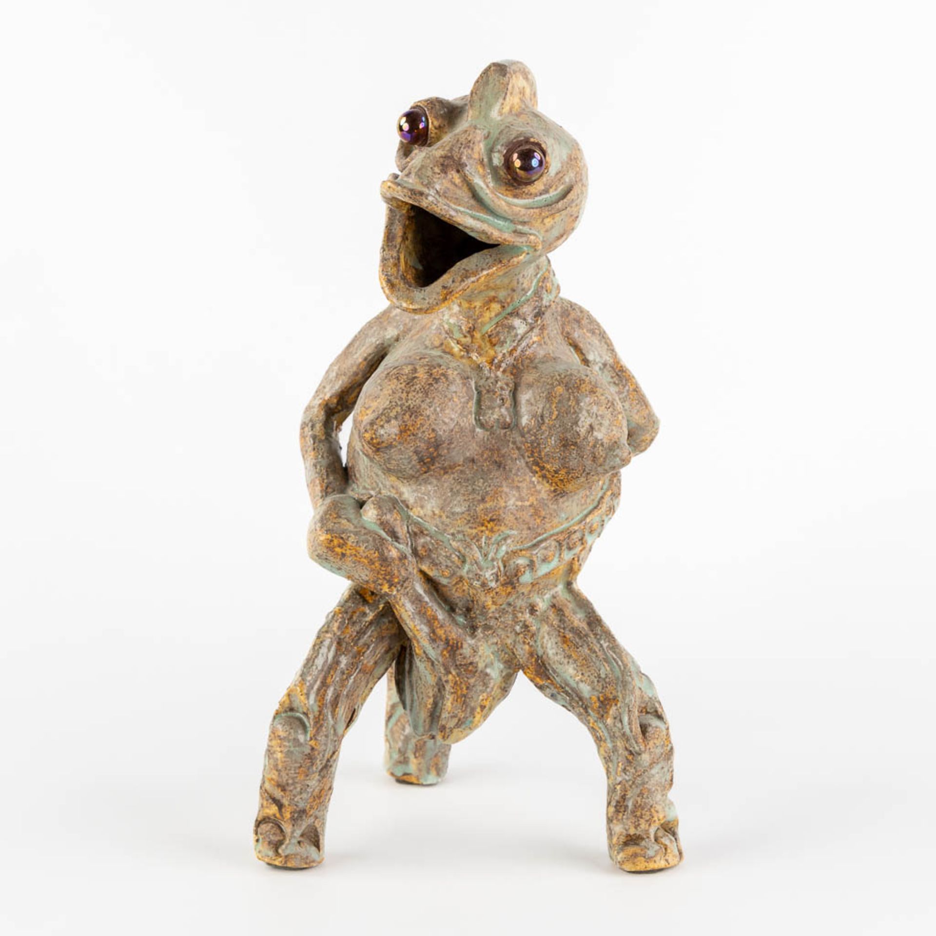 Michel HEREMAN (1933-2000) 'Frog'. (L:19 x W:20 x H:36 cm) - Bild 3 aus 10