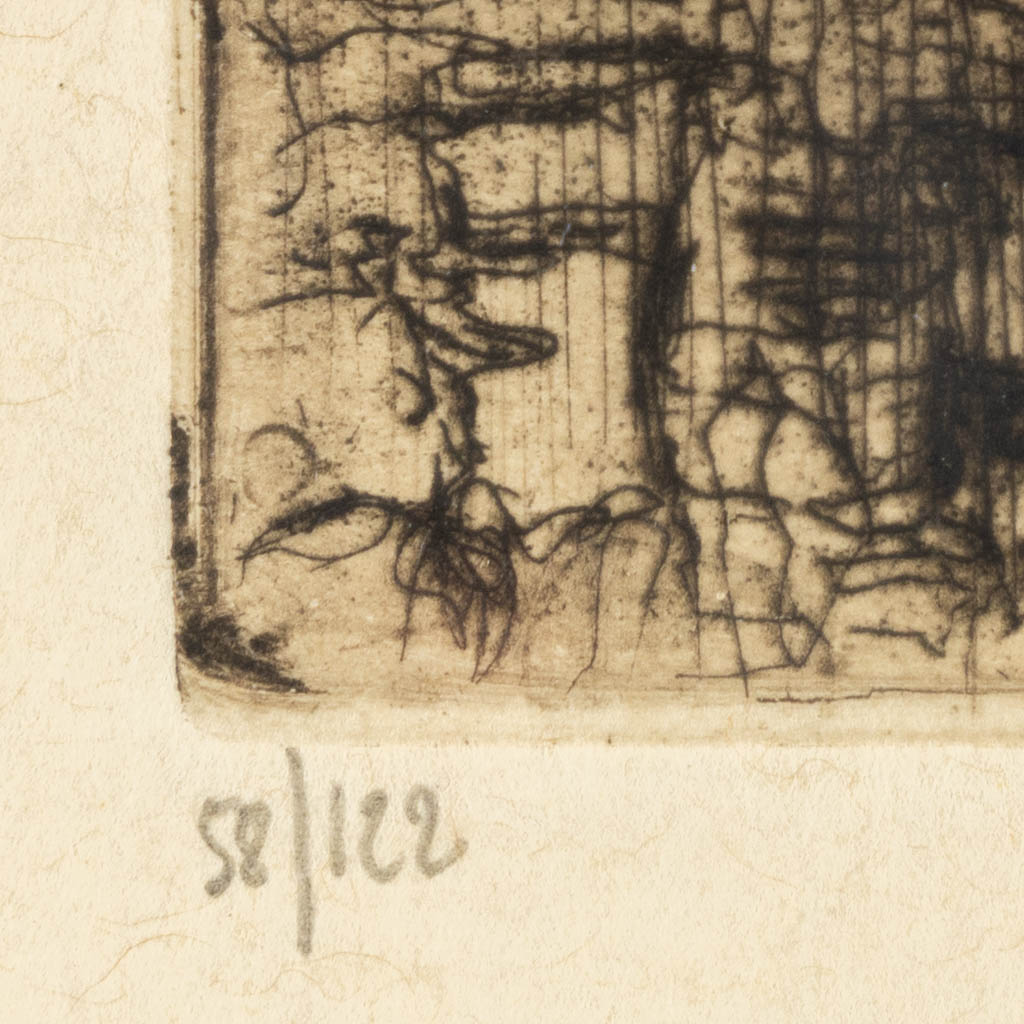 Jules DE BRUYCKER (1870-1945) 'Two etchings'. (W:15,8 x H:24 cm) - Image 9 of 11