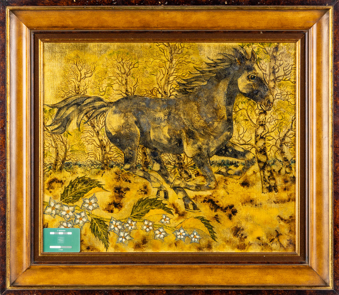 Pierre BASTIN (1939) 'Galopping horse'. (W:60 x H:50 cm) - Image 2 of 7