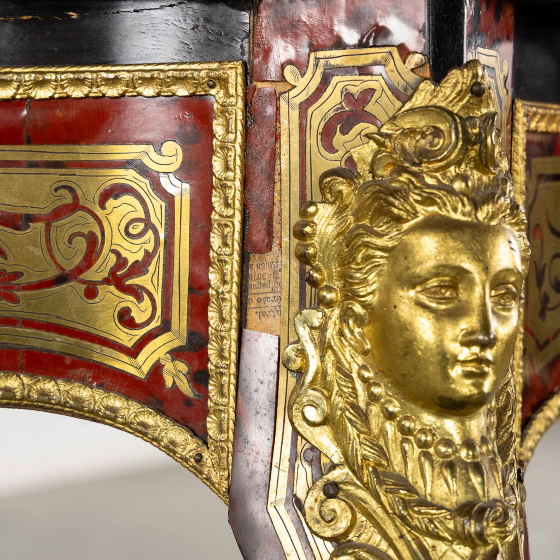 A Boulle 'Table Violon', tortoiseshell and copper inlay, Napoleon 3. (L:73 x W:120 x H:77 cm) - Bild 11 aus 19