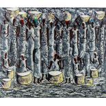 Asanda KUPA (1981)(attr.) 'Water Carriers'. (W:92 x H:78 cm)