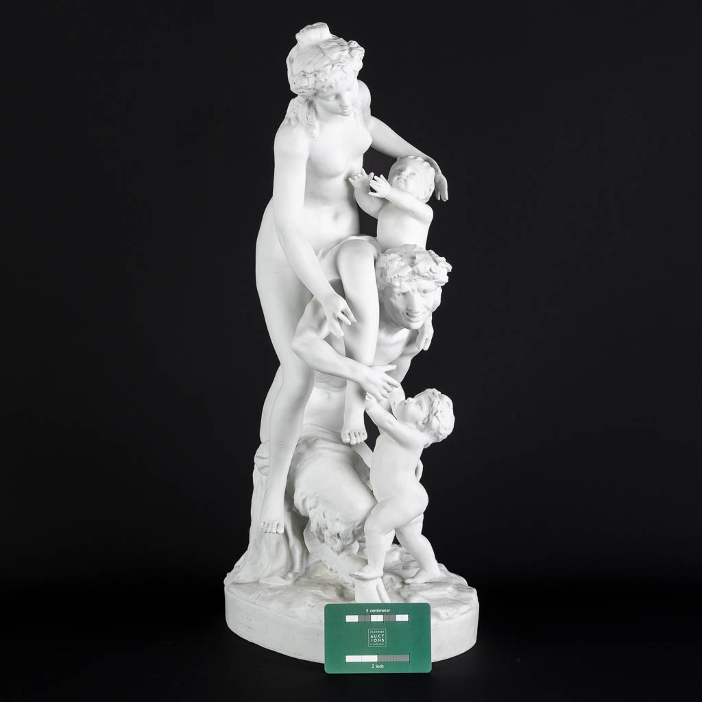 After Claude Michel, CLODION (1738-1814) 'Group with a Satyr', Sèvres marks. (L:18 x W:27 x H:51 cm) - Image 2 of 12