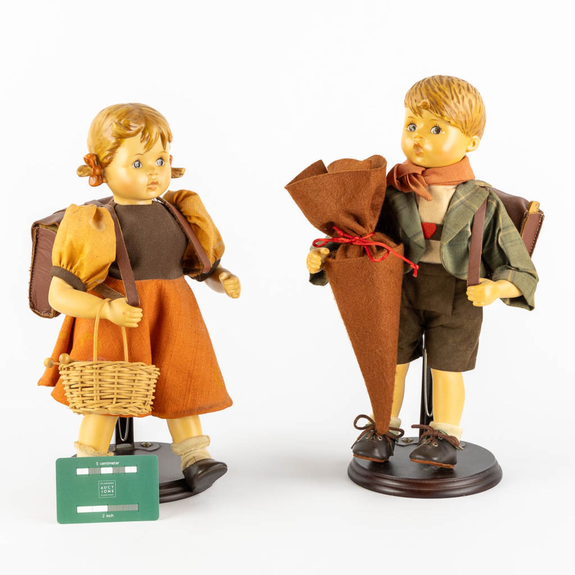 Hummel, two large figurines 'Little Scolar'. (H:34 cm) - Image 2 of 8