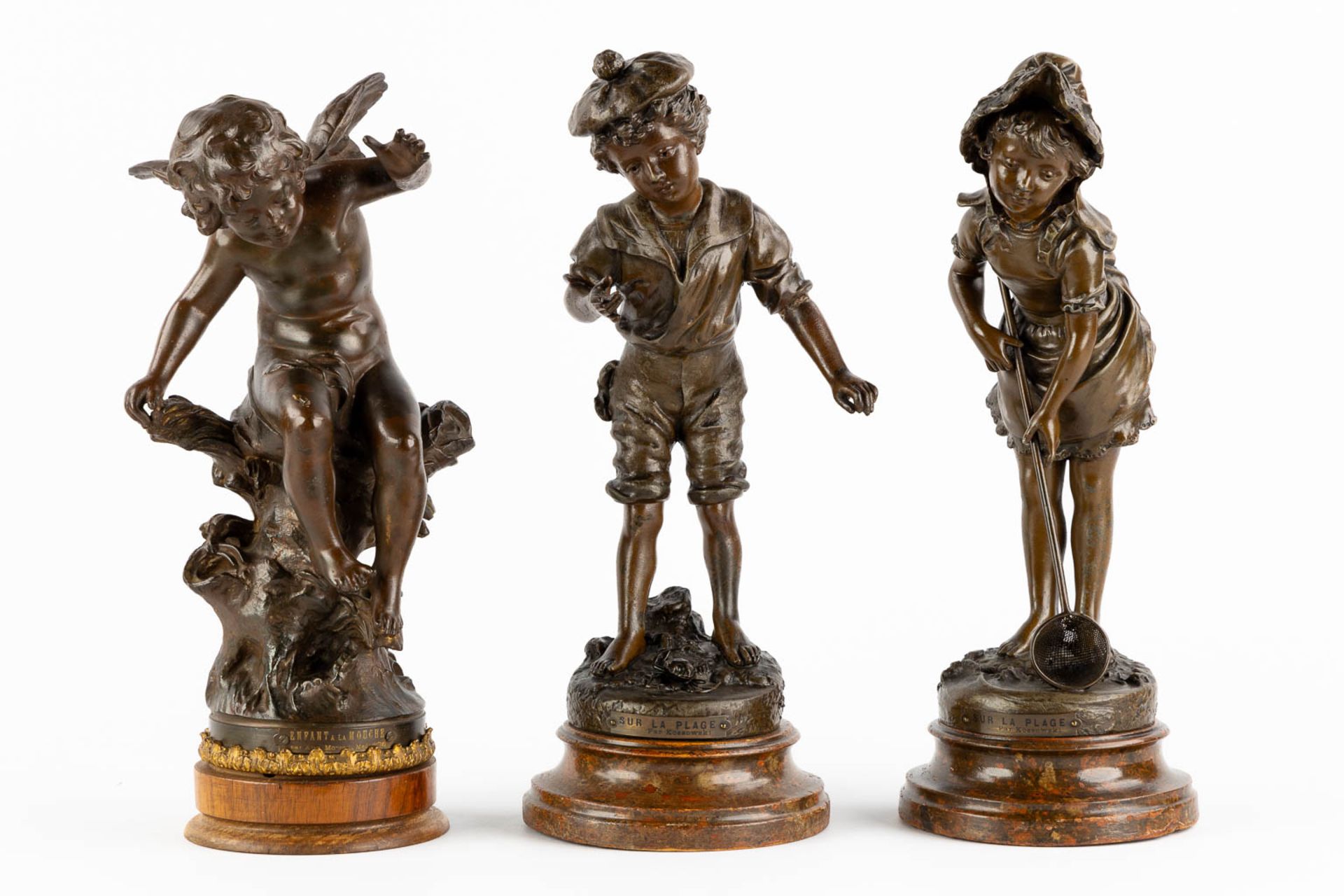 Five Spelter figurines, Circa 1900. (H:67 cm) - Bild 10 aus 17