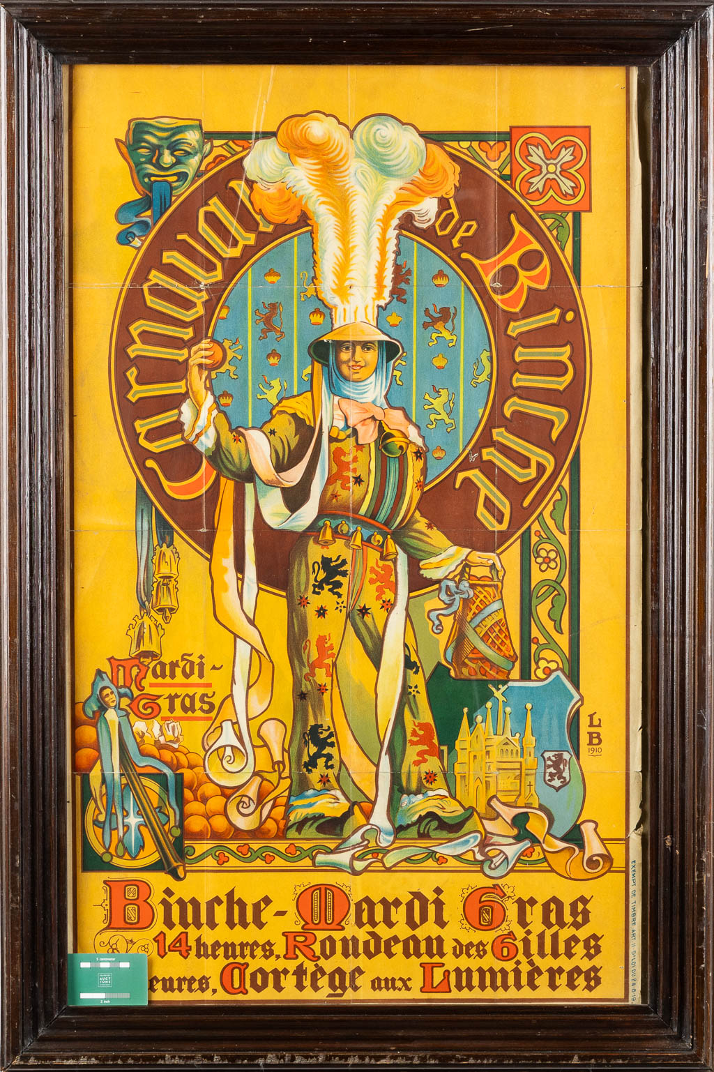 Louis BUISSERET (1888-1956) 'Binche, Mardi Gras, Carnaval' 1910. (W:60 x H:100 cm) - Image 2 of 9