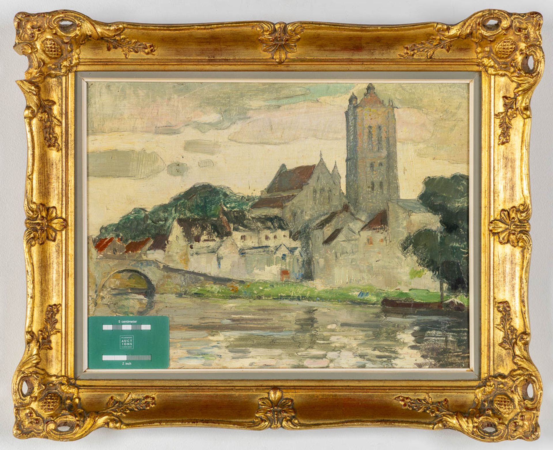 Julien CÉLOS (1884-1953) 'Beaumont sur l?Oise (France)'. (W:41 x H:31 cm) - Image 2 of 5