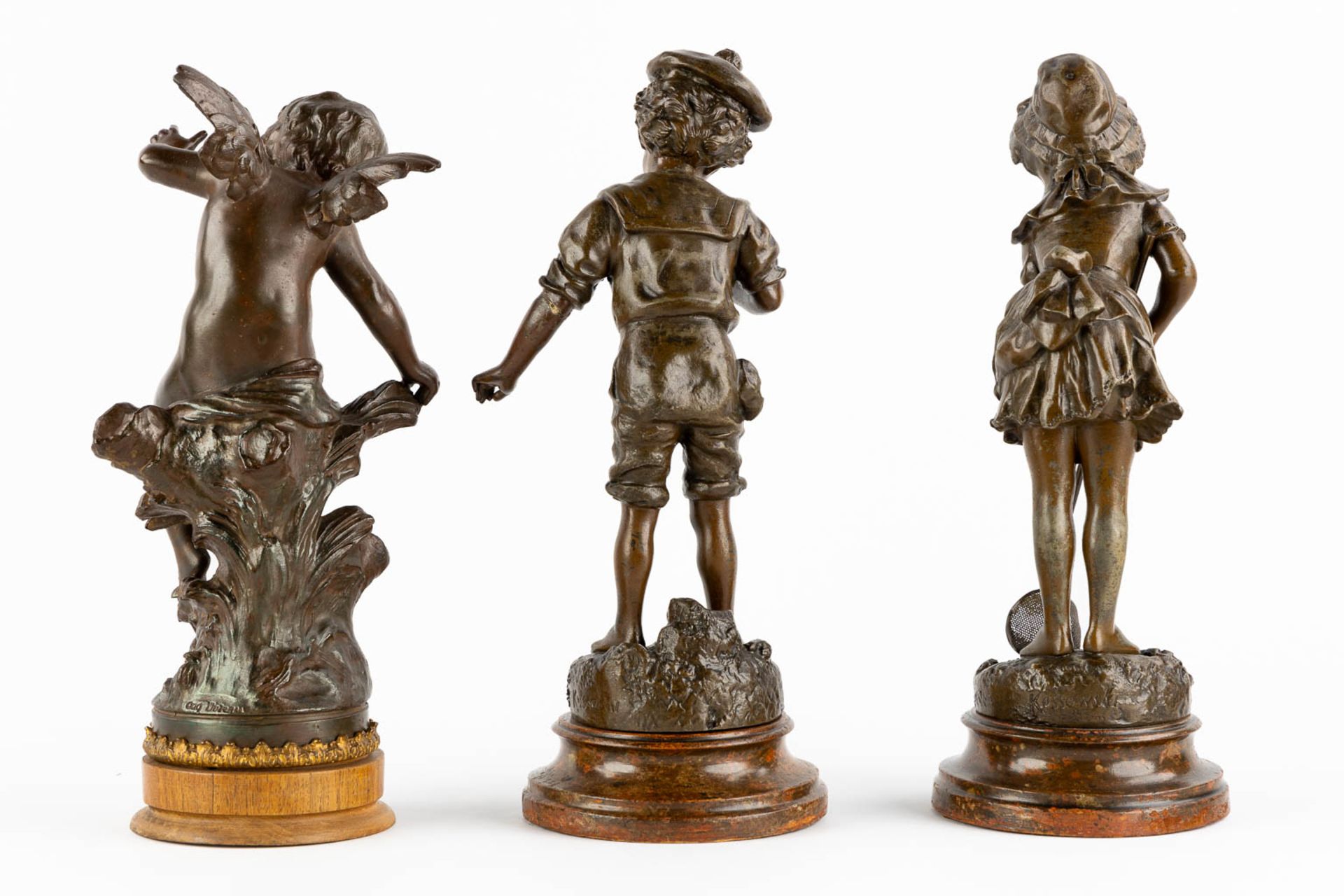 Five Spelter figurines, Circa 1900. (H:67 cm) - Bild 12 aus 17