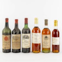 6 bottles wine, Chateau l' Evangile, Chateau Margaux, Chateau Troplong Mondot en 3 bottles sauternes