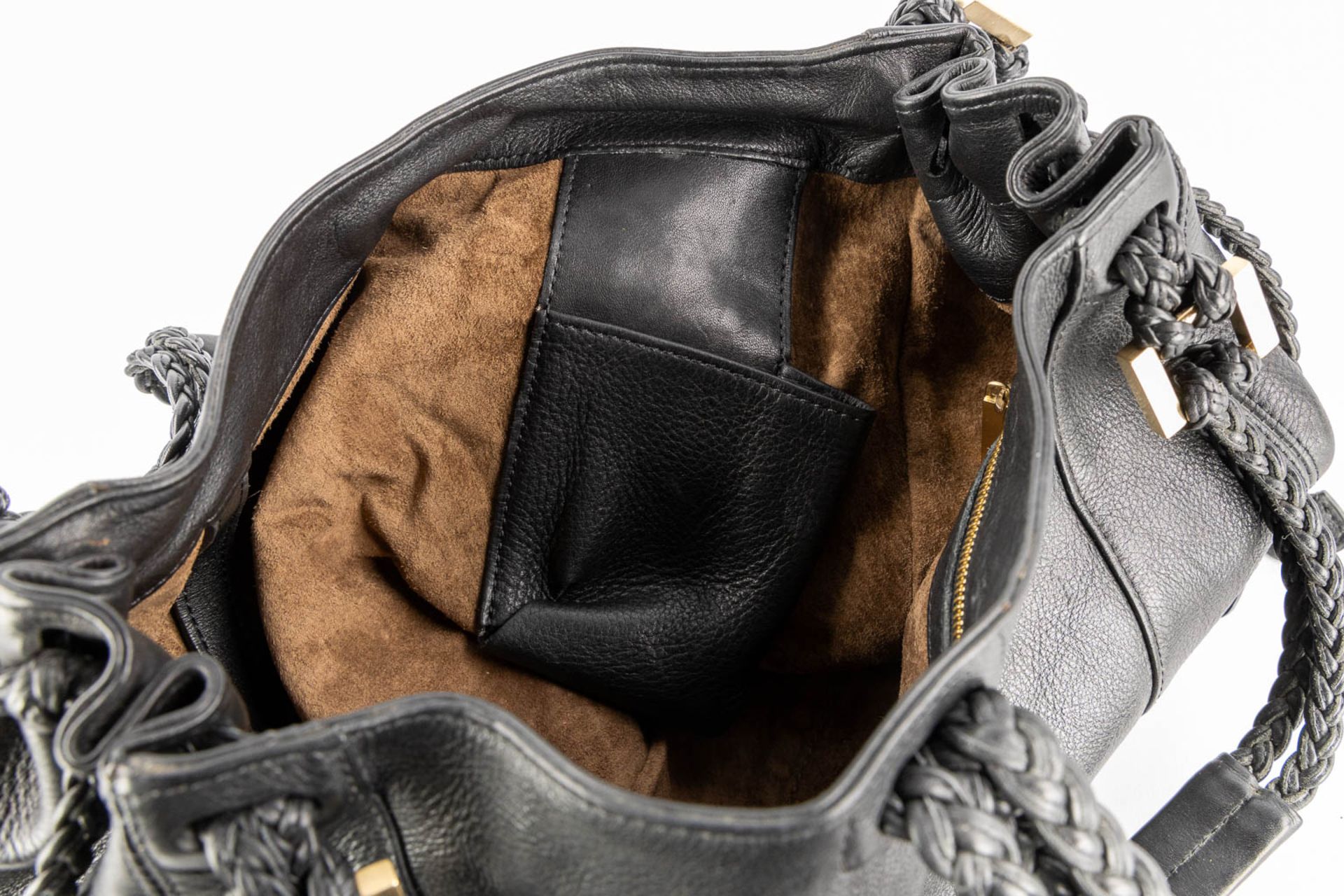 Delvaux Eugène PM, a black leather handbag. (W:38 x H:26 cm) - Bild 15 aus 19
