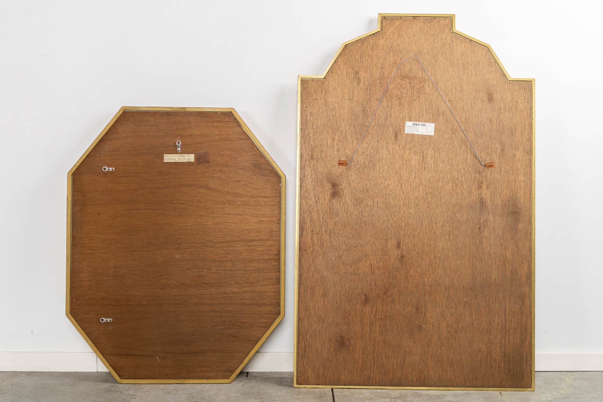 Deknudt, two mirrors. Gilt wood. (W:79 x H:125 cm) - Bild 8 aus 10