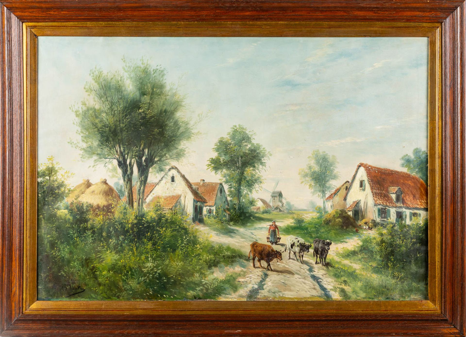 Paul SCHOUTEN (1860-1922) 'Farm landscape'. (W:120 x H:83 cm) - Bild 3 aus 9