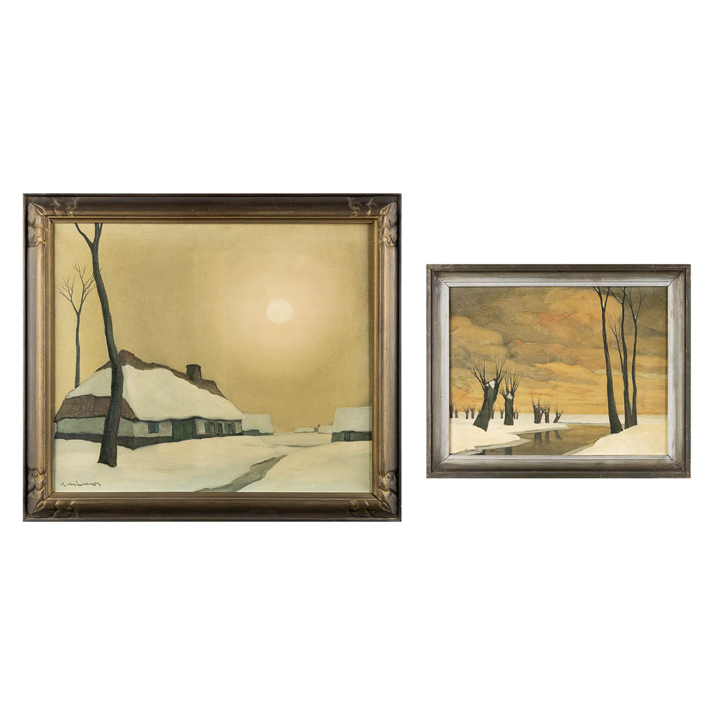 Karel VAN LERBERGHE (1889-1953) 'Two Paintings'. (W:64 x H:54 cm)