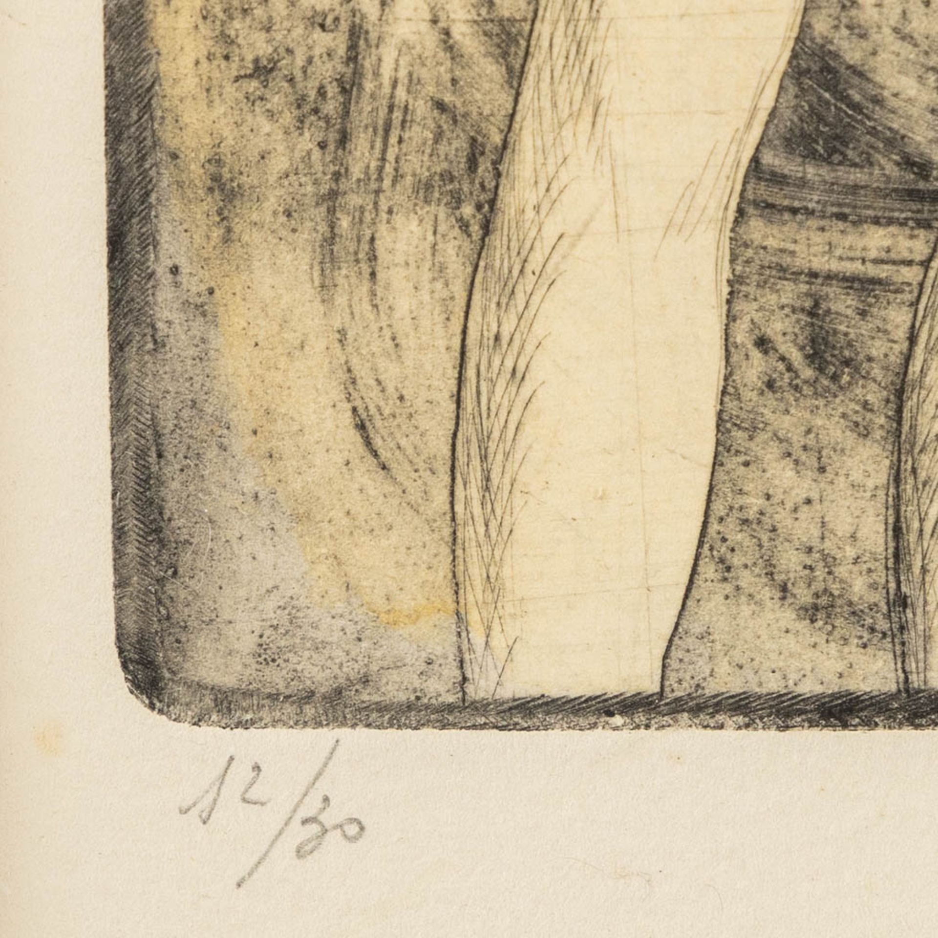 Roland DEVOLDER (1938) 'Drawing and a coloured etching'. (W:68 x H:47 cm) - Bild 6 aus 10