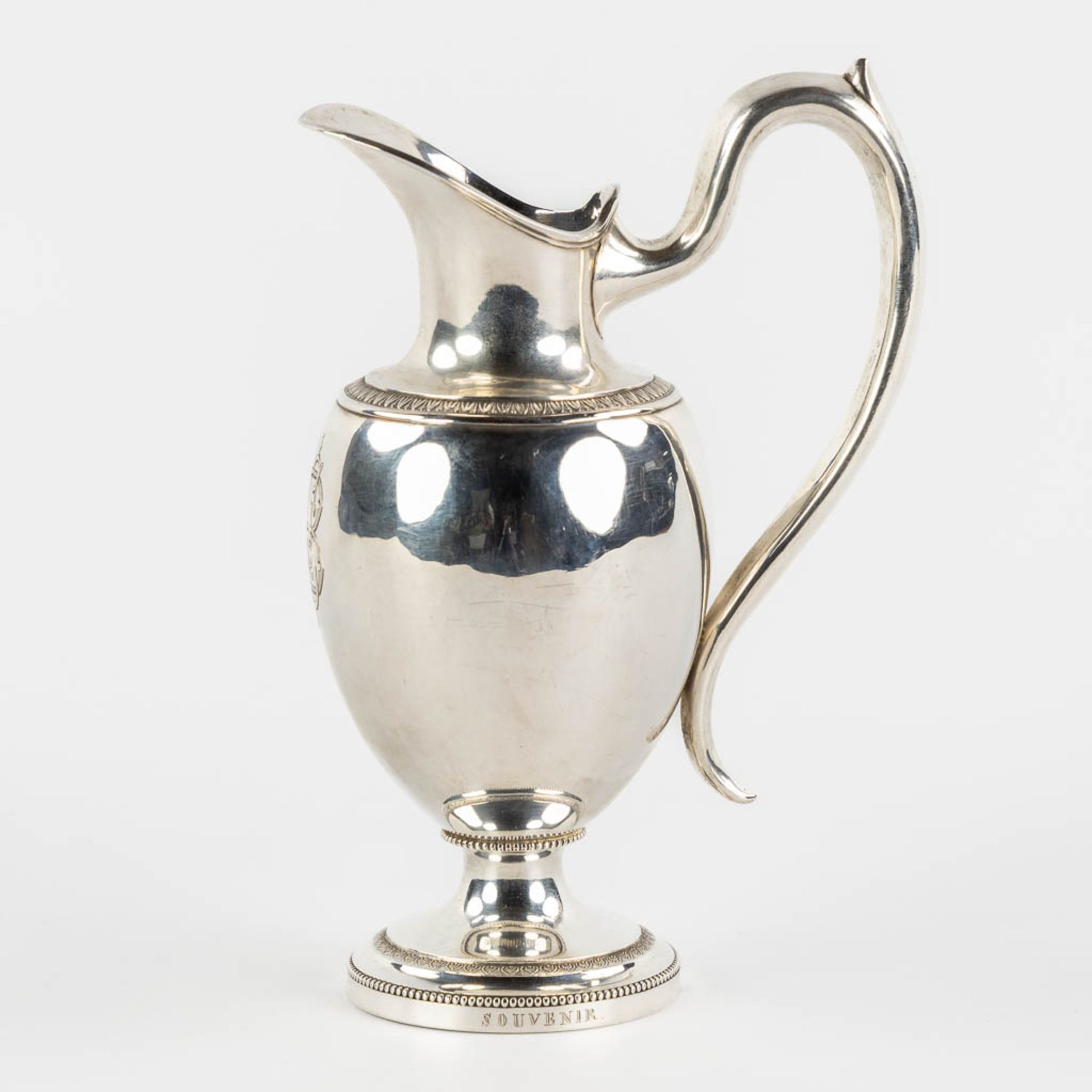 Carolus De Pape (1763-1840) 'Pitcher' silver, Bruges, Belgium, circa 1832 and 1840. (L:8 x W:13 x H: