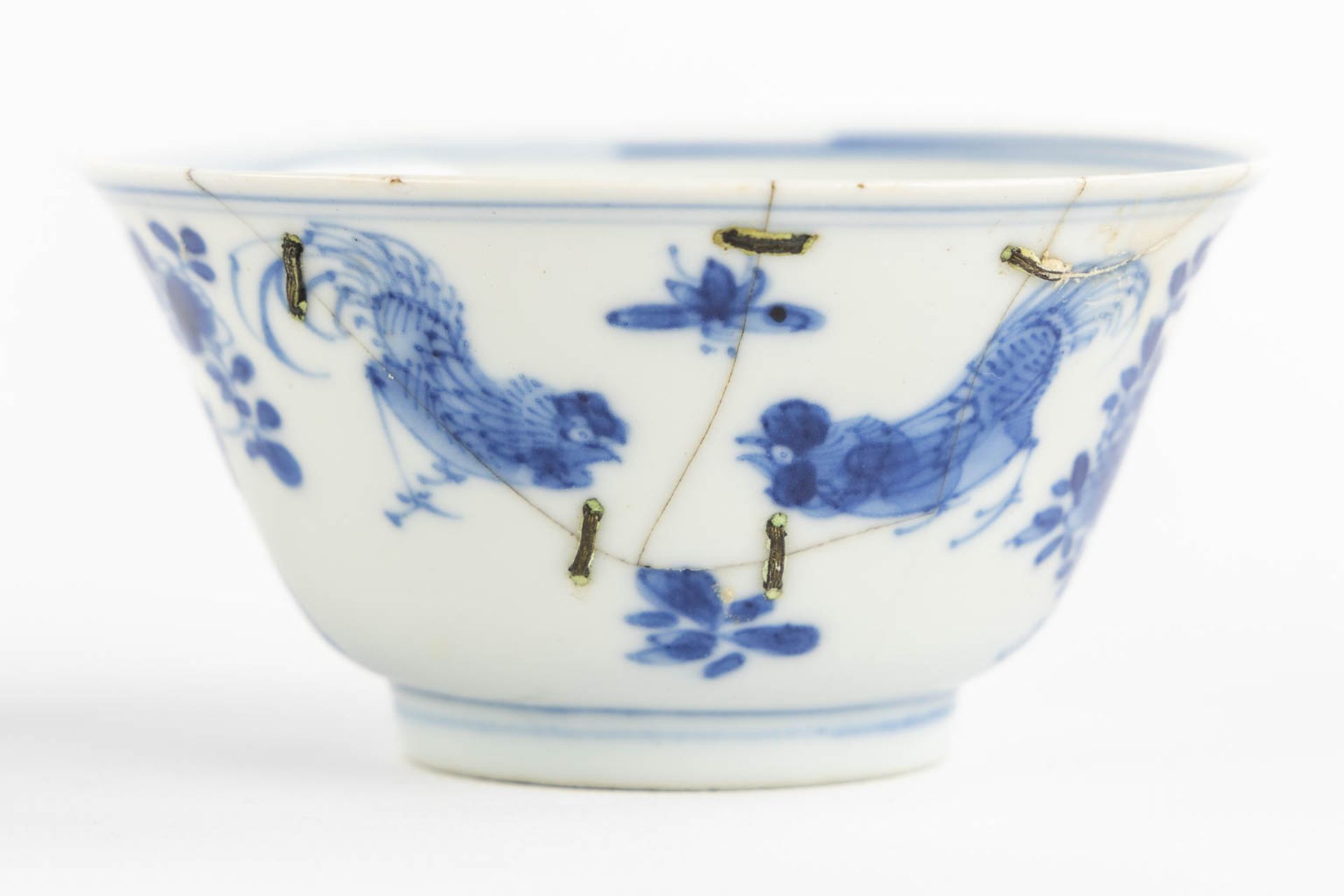 Seven cups and a saucer, Chinese porcelain, Kangxi, Yongzheng and Qianlong period. 18th C. (H:4,5 x - Image 7 of 13