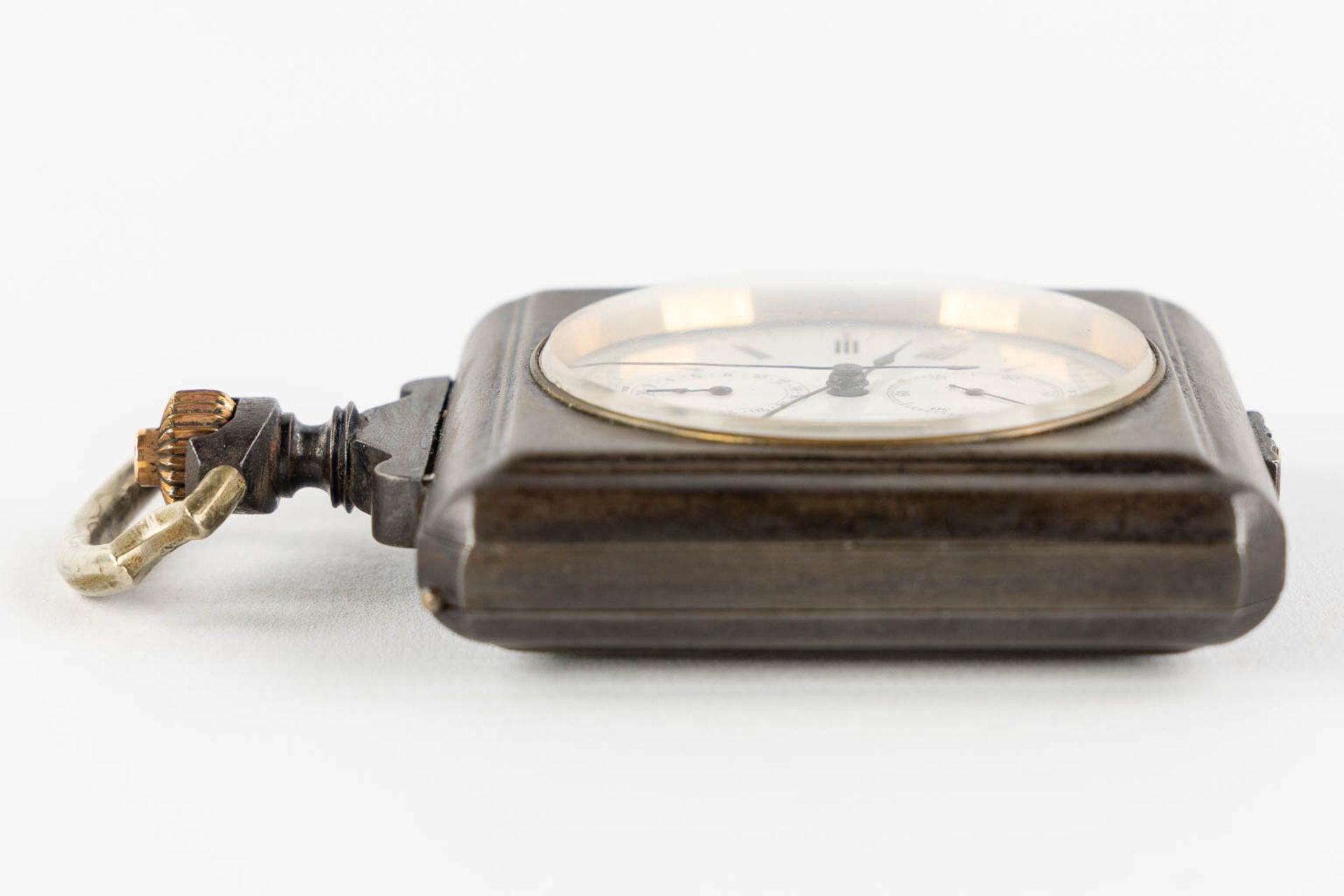 An antique 'Chronograph' pocket watch, first half of the 20th C. (W:6,4 x H:10 cm) - Image 5 of 11