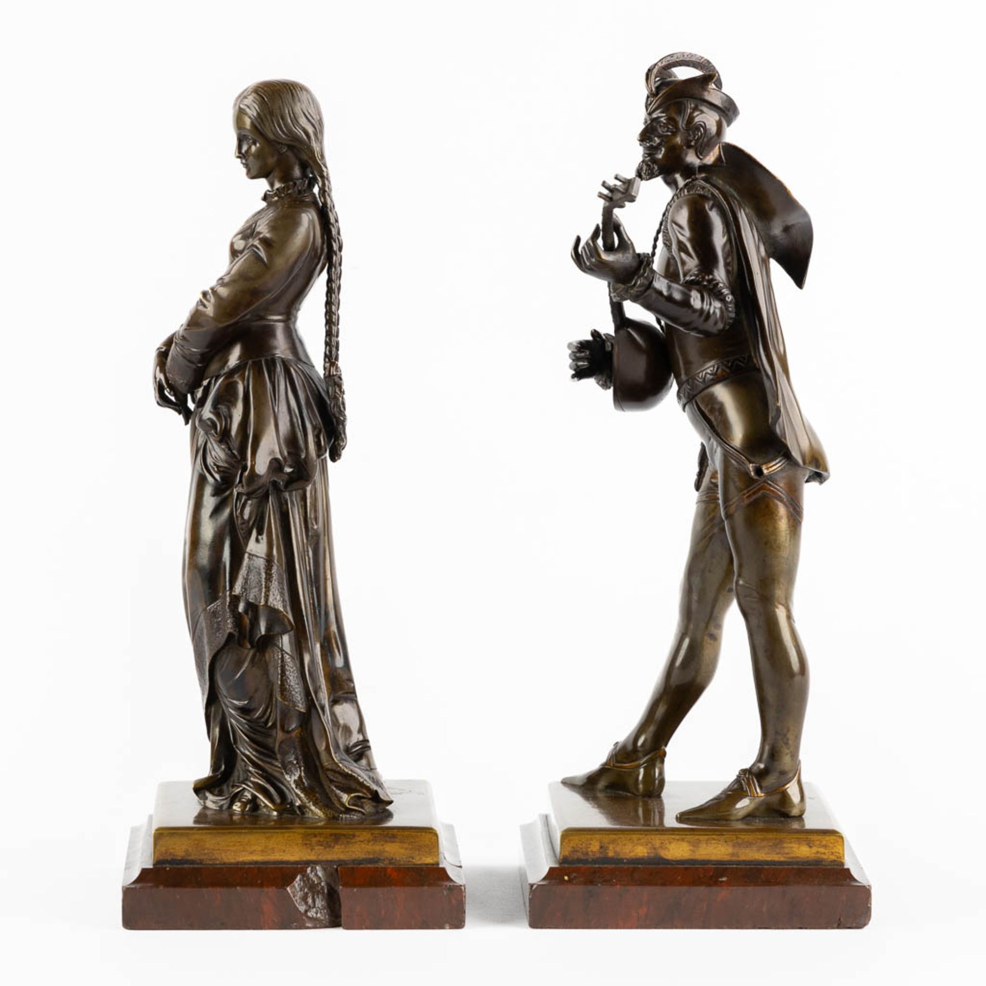 Paul DUBOY (1830-c.1887) 'Mephisto &amp; Elegant Lady'. (L:14 x W:14 x H:35 cm) - Image 6 of 15