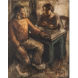 René DE PAUW (1887-1946) 'The Conversation'. (W:40 x H:50 cm)
