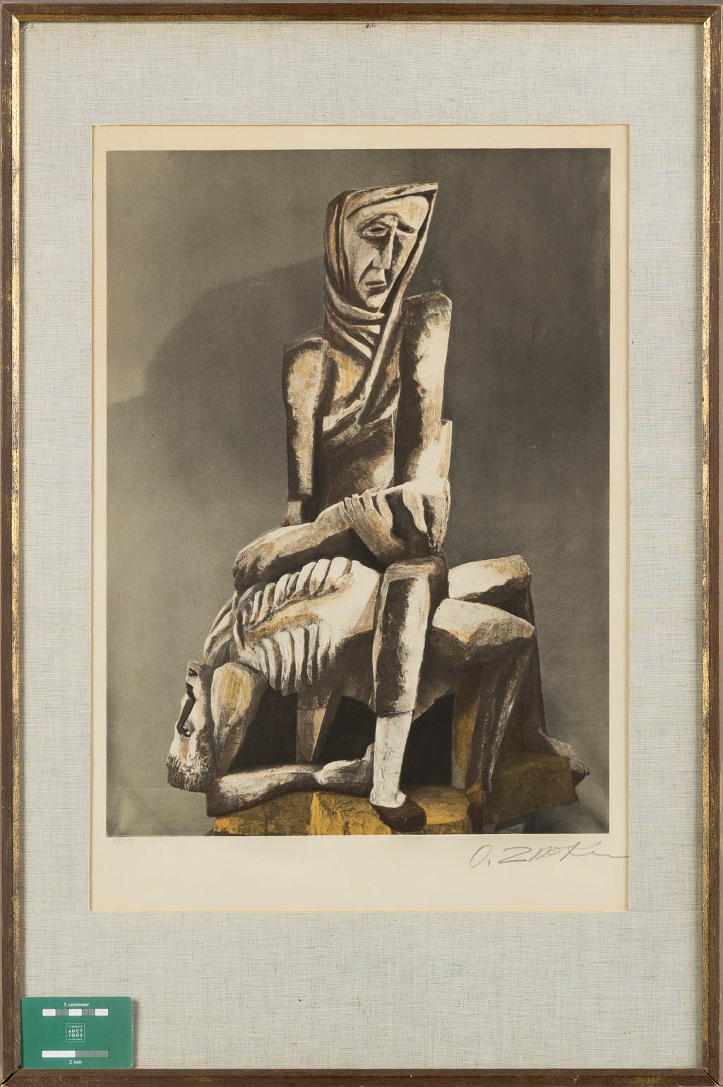 Ossip ZADKINE (1890-1967) 'Pieta'. (W:38 x H:52 cm) - Image 2 of 7