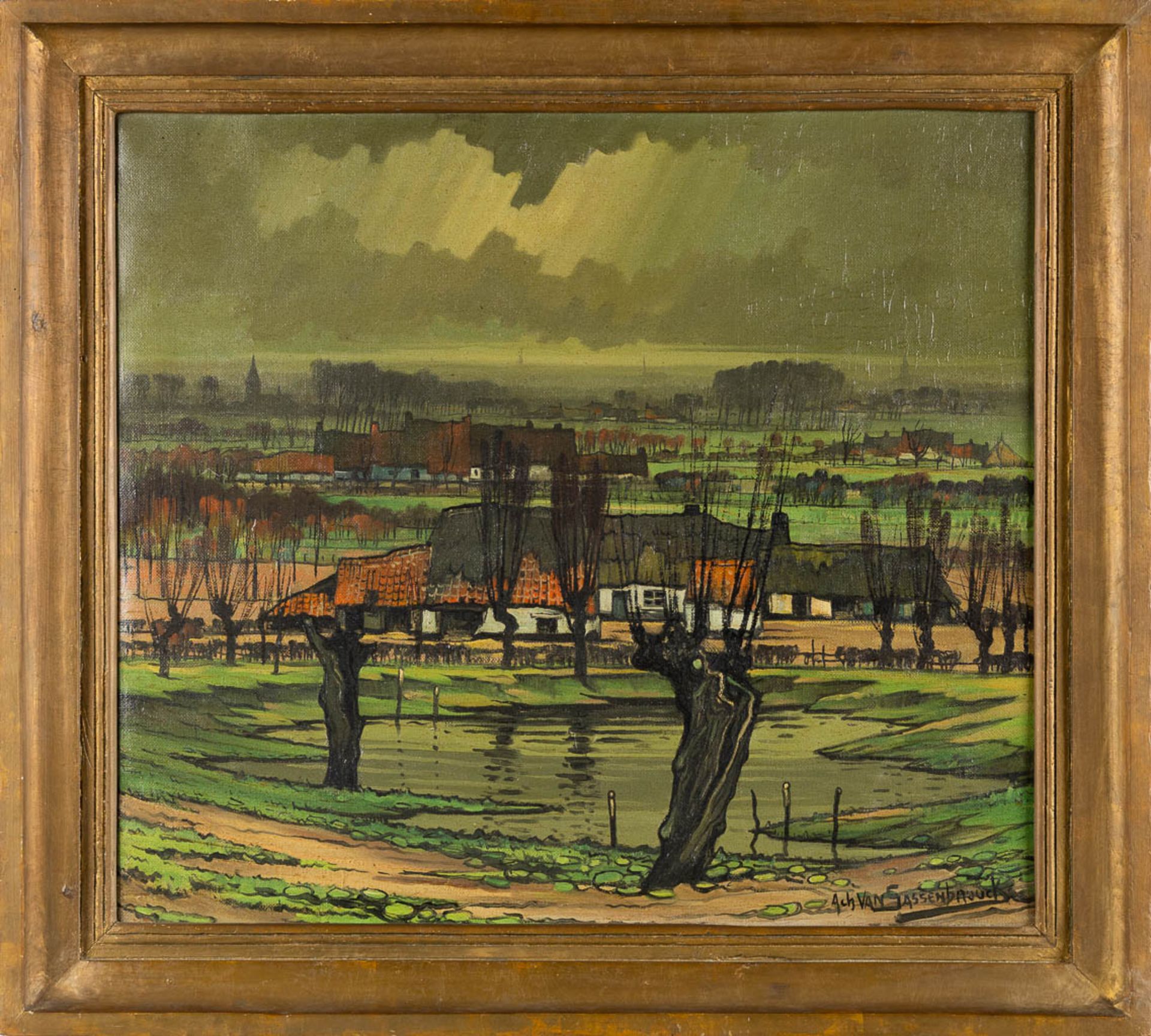 Achille VAN SASSENBROUCK (1886-1979) 'Poelberg' circa 1954. (W:90 x H:80 cm) - Bild 3 aus 7