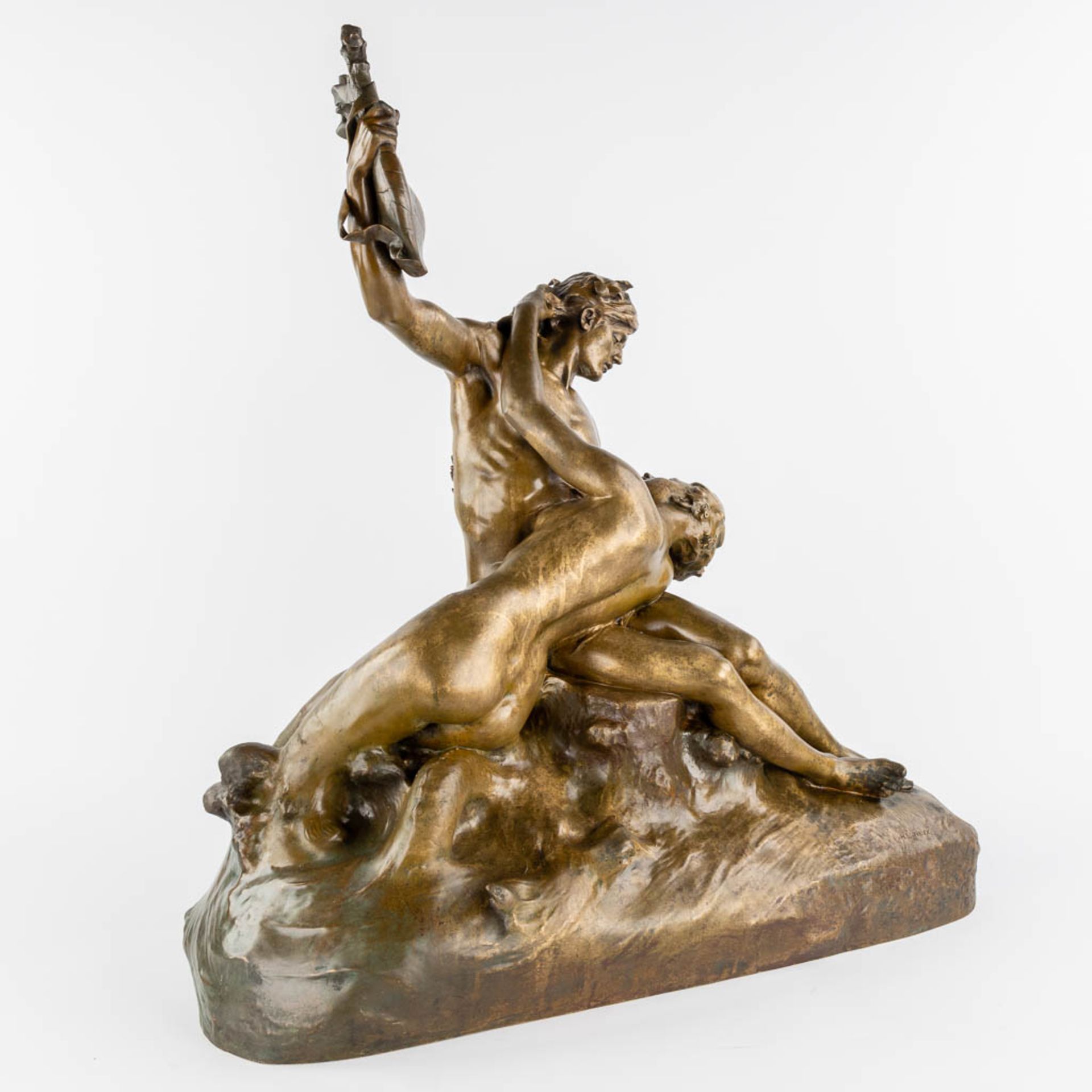 Emmanuel HANNAUX (1855-1934) 'Le Poète et la Sirène' (L:30 x W:70 x H:77 cm) - Bild 7 aus 13