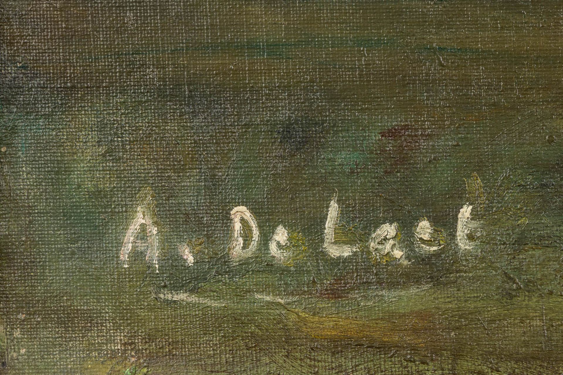 Aloïs DE LAET (1866-1949) 'The River' oil on canvas. (W:76 x H:59 cm) - Bild 5 aus 6