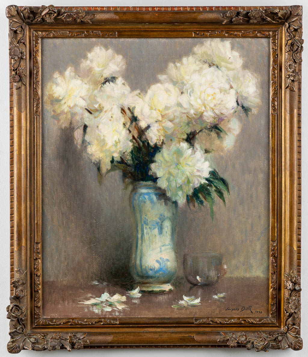 Jacques BILLE (1880-c.1943) 'Flowers' 1920. (W:50 x H:61 cm) - Image 3 of 7