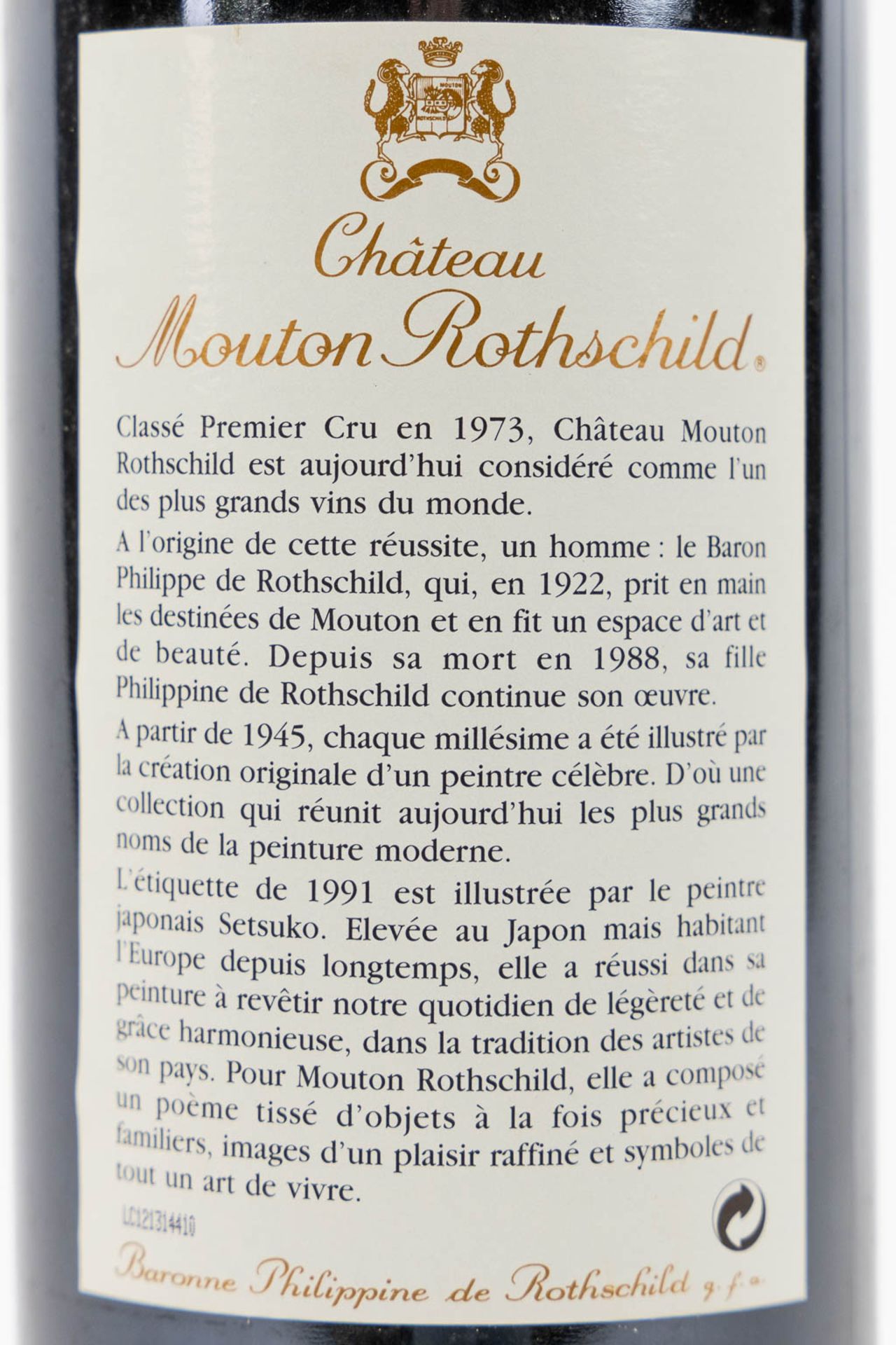 1991 Château Mouton Rothschild, Setsuko, 2 bottles. - Image 4 of 4