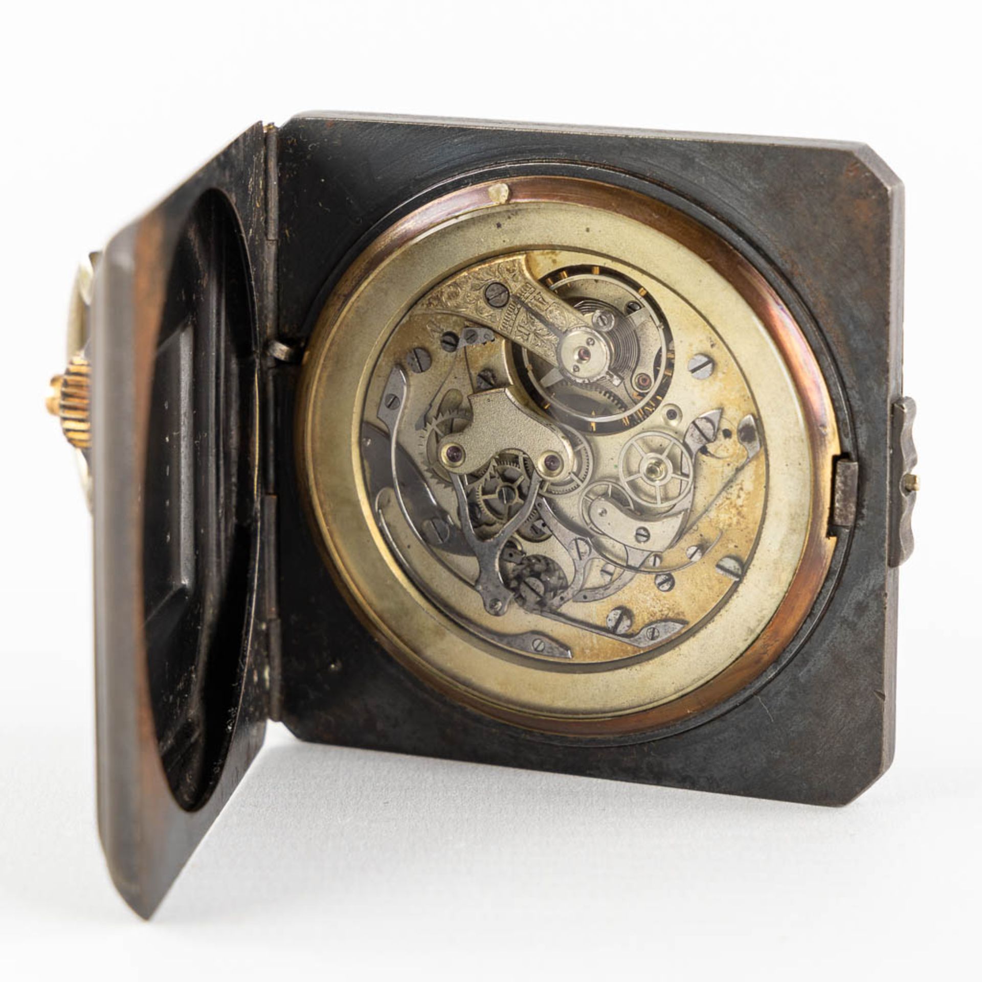 An antique 'Chronograph' pocket watch, first half of the 20th C. (W:6,4 x H:10 cm) - Image 10 of 11