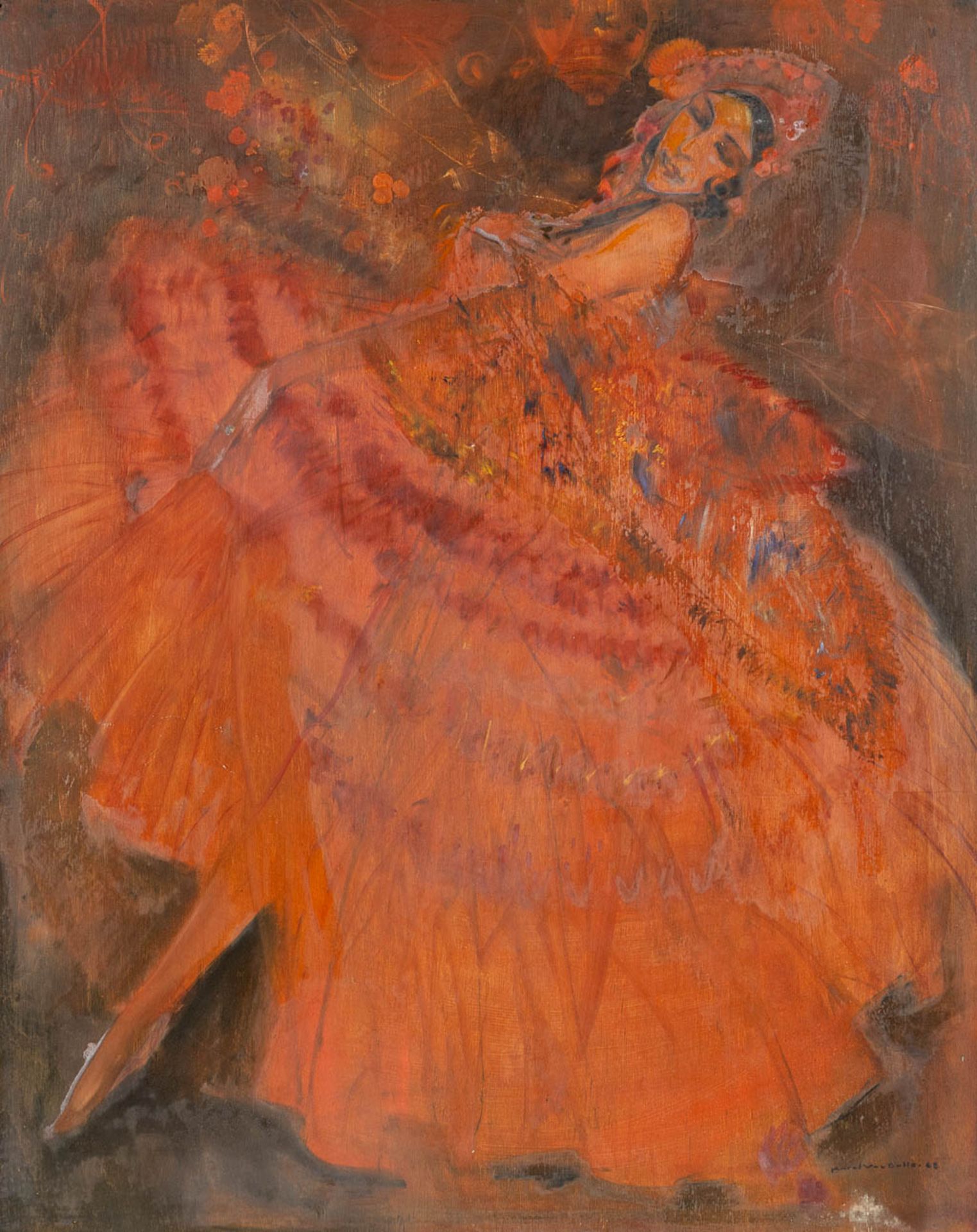 Karel VAN BELLE (1884-1959) 'Dancer'. (W:81 x H:101 cm)