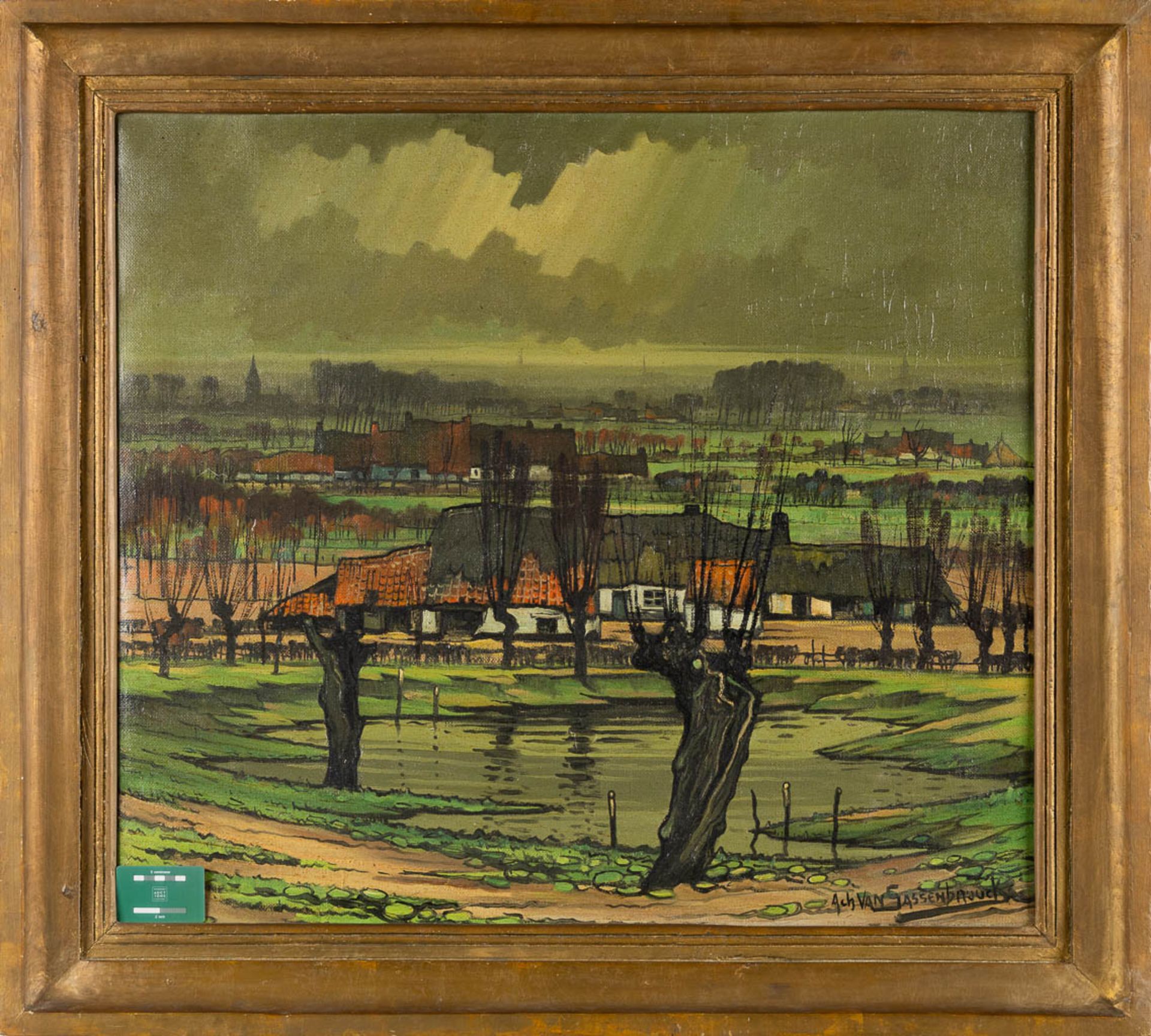 Achille VAN SASSENBROUCK (1886-1979) 'Poelberg' circa 1954. (W:90 x H:80 cm) - Bild 2 aus 7