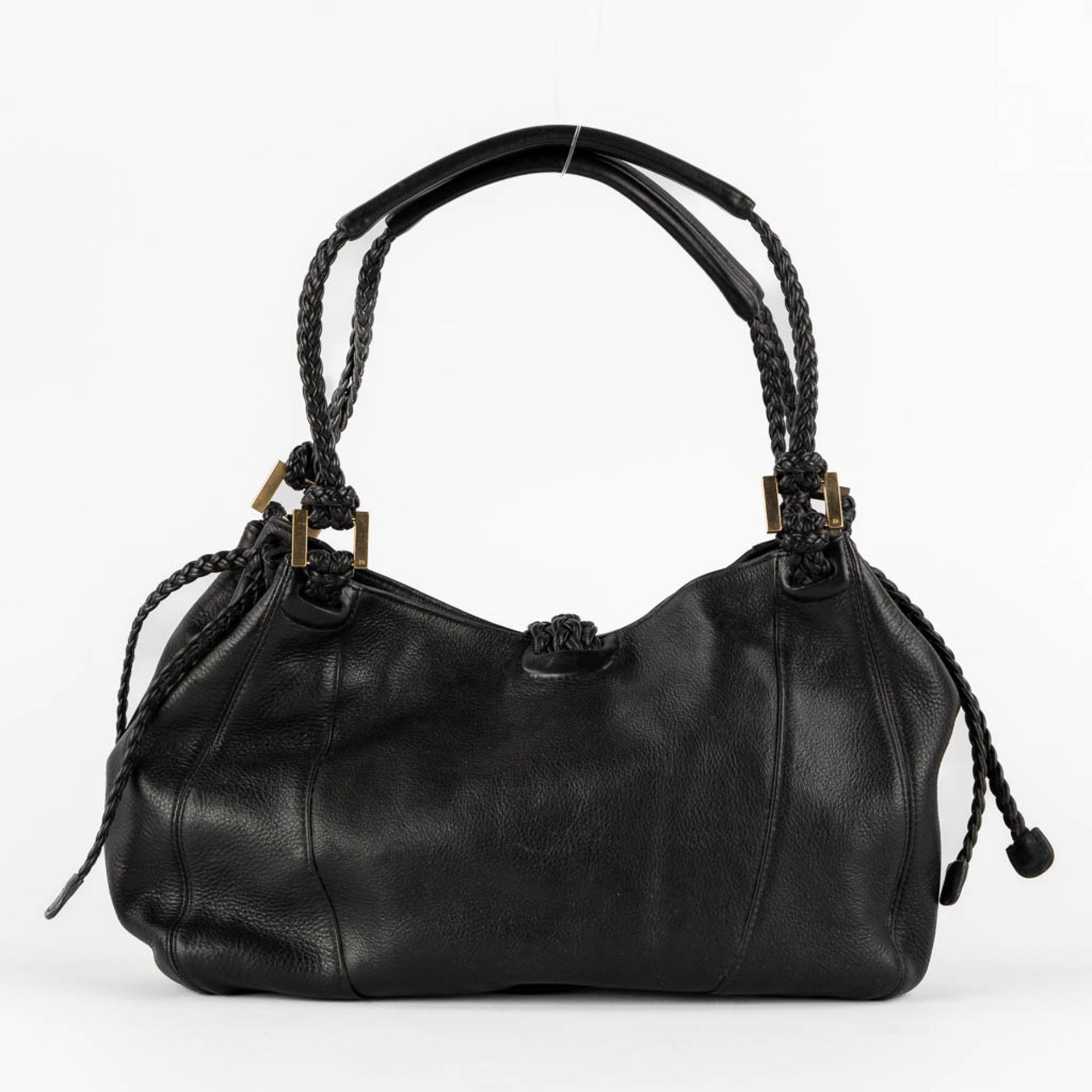 Delvaux Eugène PM, a black leather handbag. (W:38 x H:26 cm) - Image 6 of 19