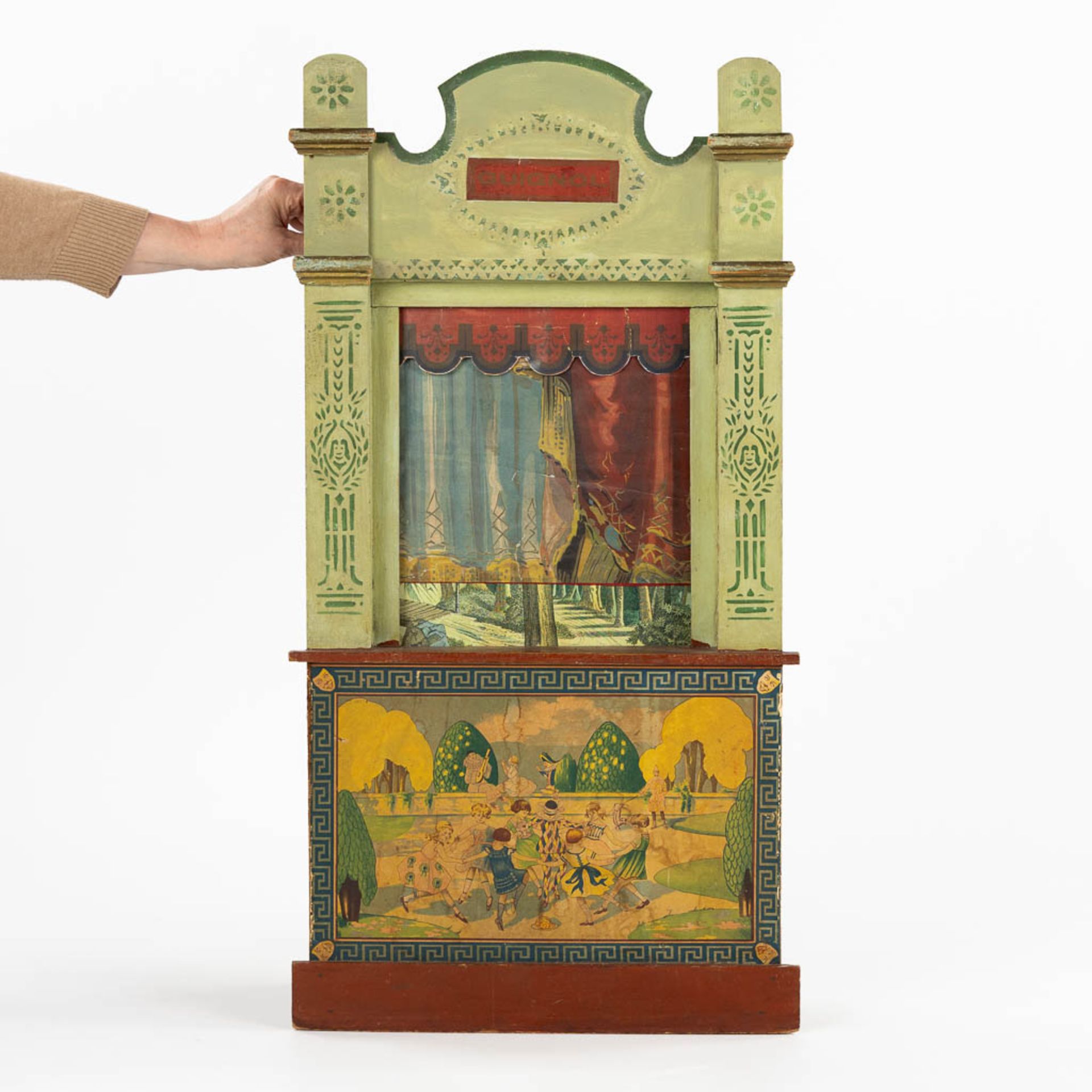 An antique Puppet theatre, Guignol. (W:44 x H:85 cm) - Bild 3 aus 10