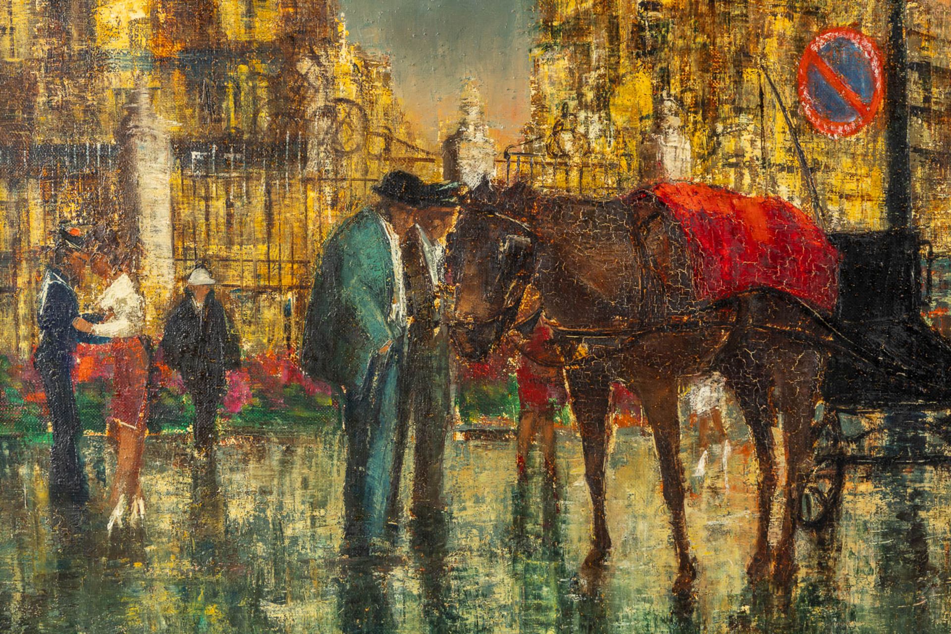 Jan VAN CAMPENHOUT (1907-1972) 'Paris'. (W:70 x H:60 cm) - Bild 4 aus 6
