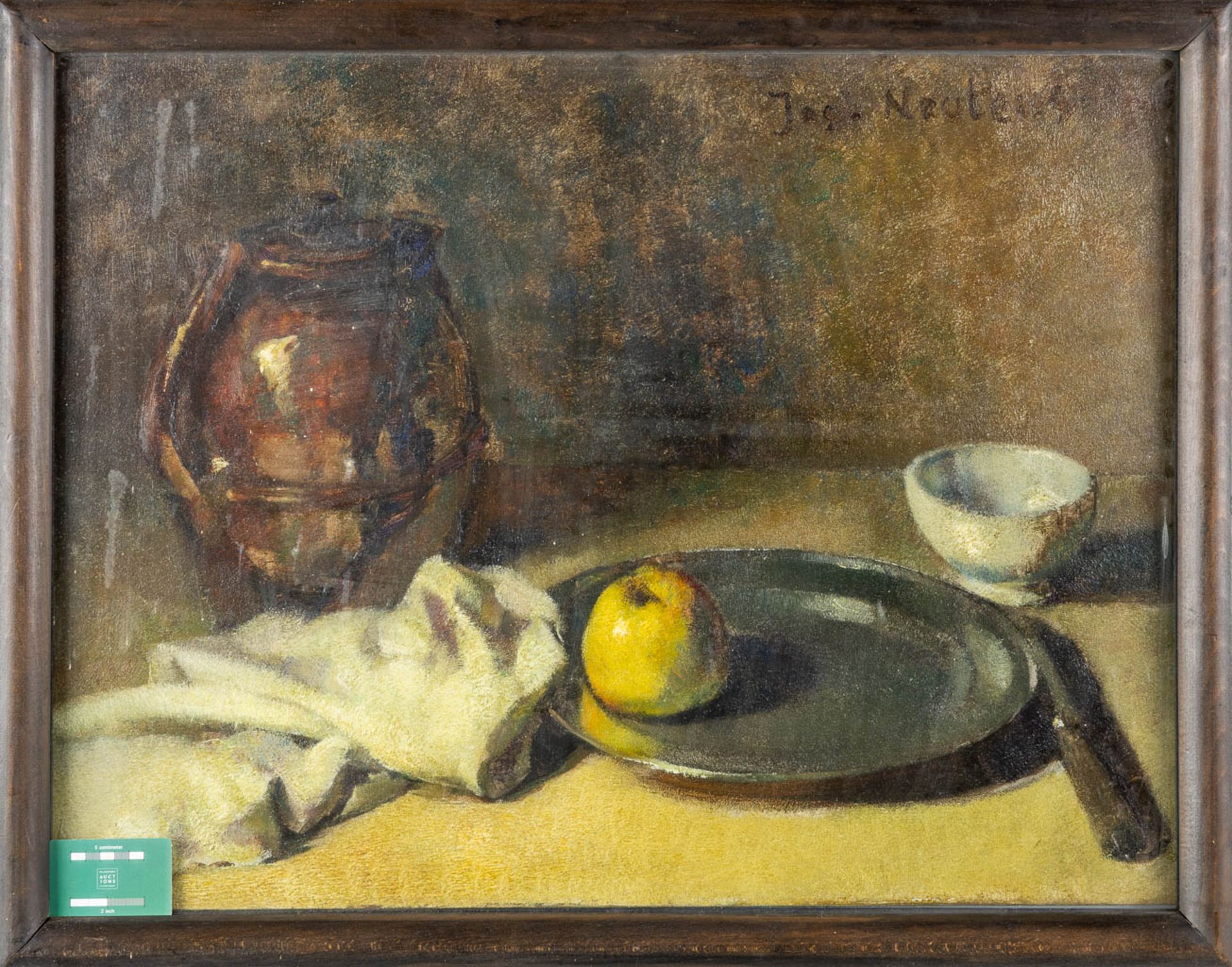 Joseph NEUTENS (1874-1965) 'Still life with an apple'. (W:80 x H:61 cm) - Bild 2 aus 5