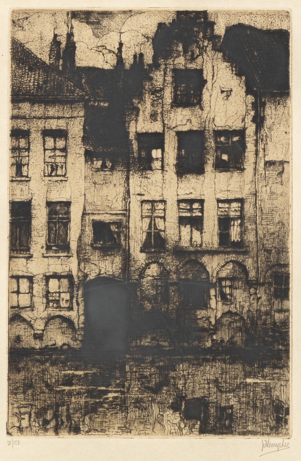 Jules DE BRUYCKER (1870-1945) 'Two etchings'. (W:15,8 x H:24 cm) - Image 8 of 11