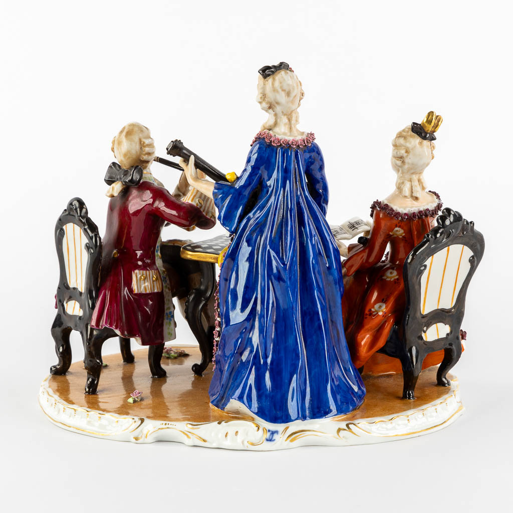 Ludwigsburg, a musical group. Polychrome porcelain. (L:17 x W:25 x H:21 cm) - Image 5 of 12